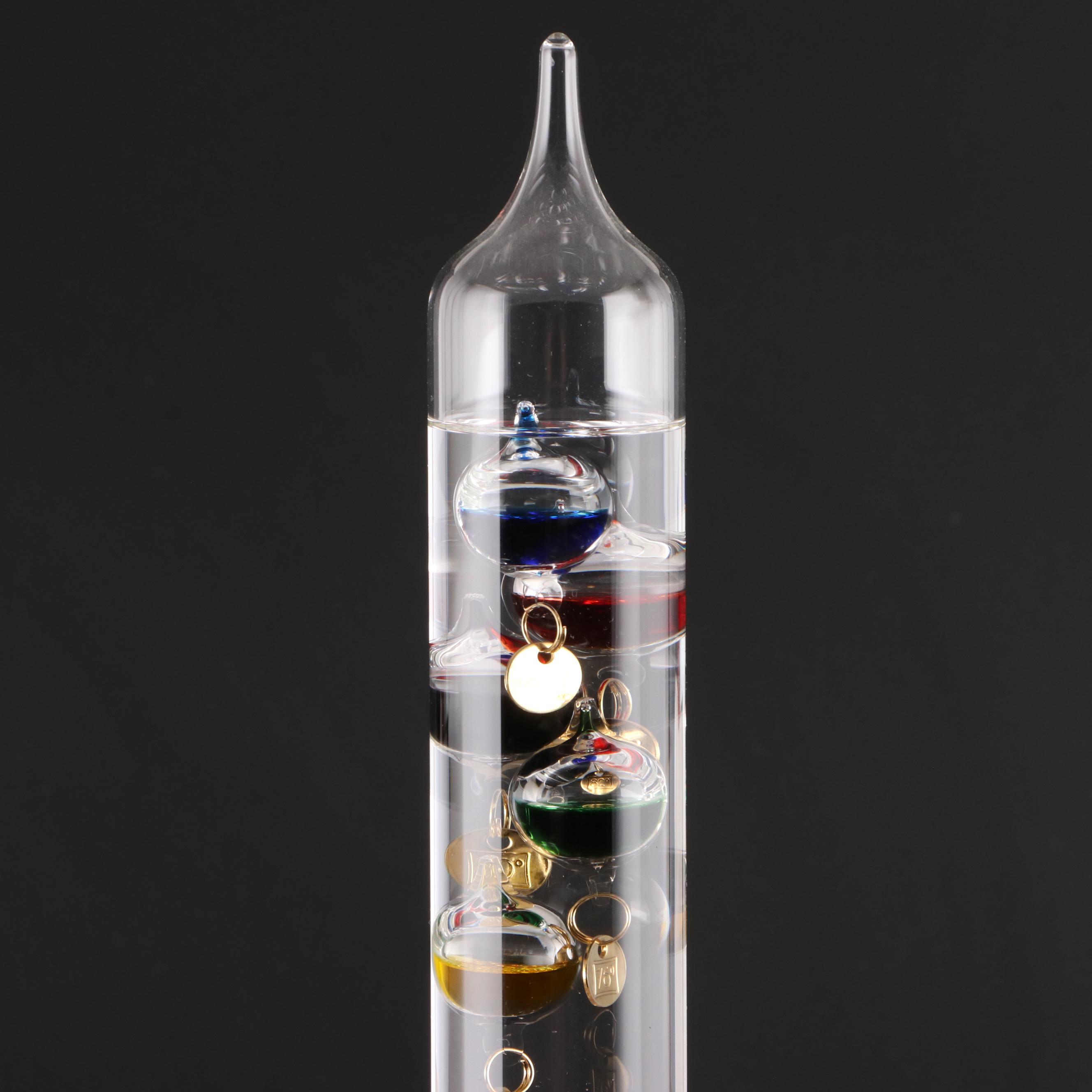 Uno Westerberg for Pukeberg Glass Clown Paperweight with Galileo Thermometer