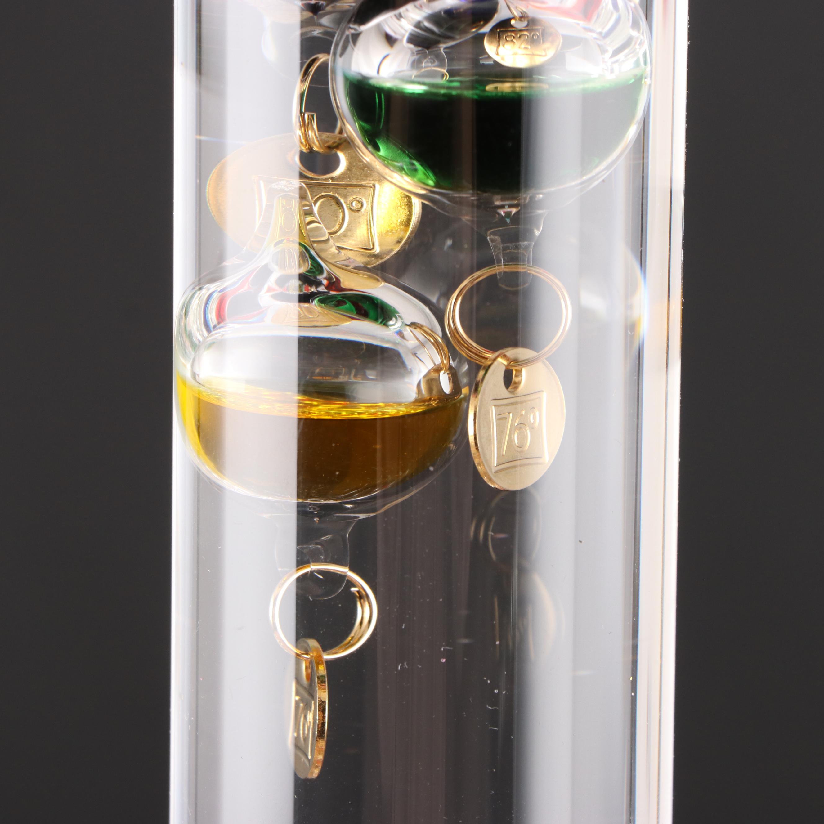 Uno Westerberg for Pukeberg Glass Clown Paperweight with Galileo Thermometer