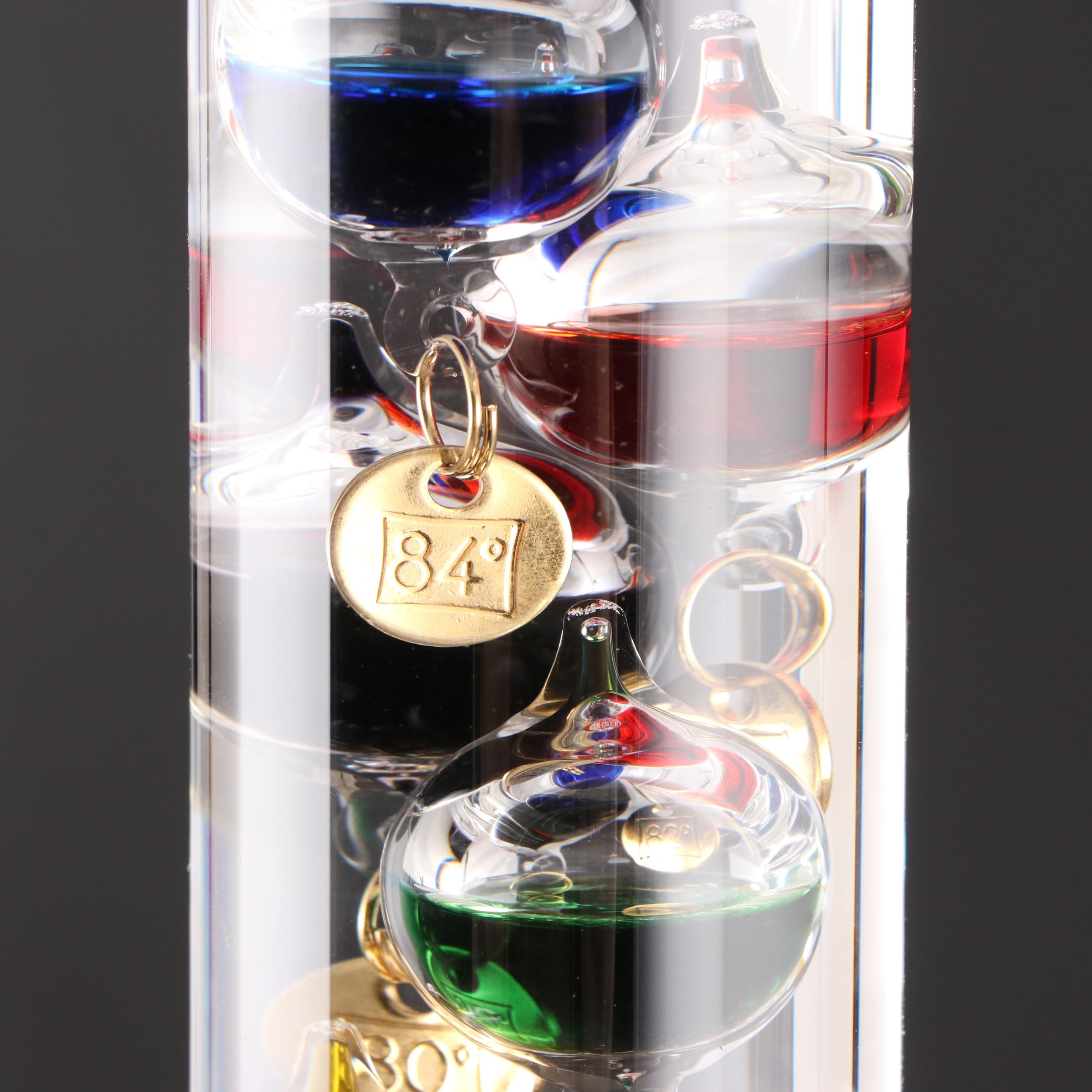 Uno Westerberg for Pukeberg Glass Clown Paperweight with Galileo Thermometer