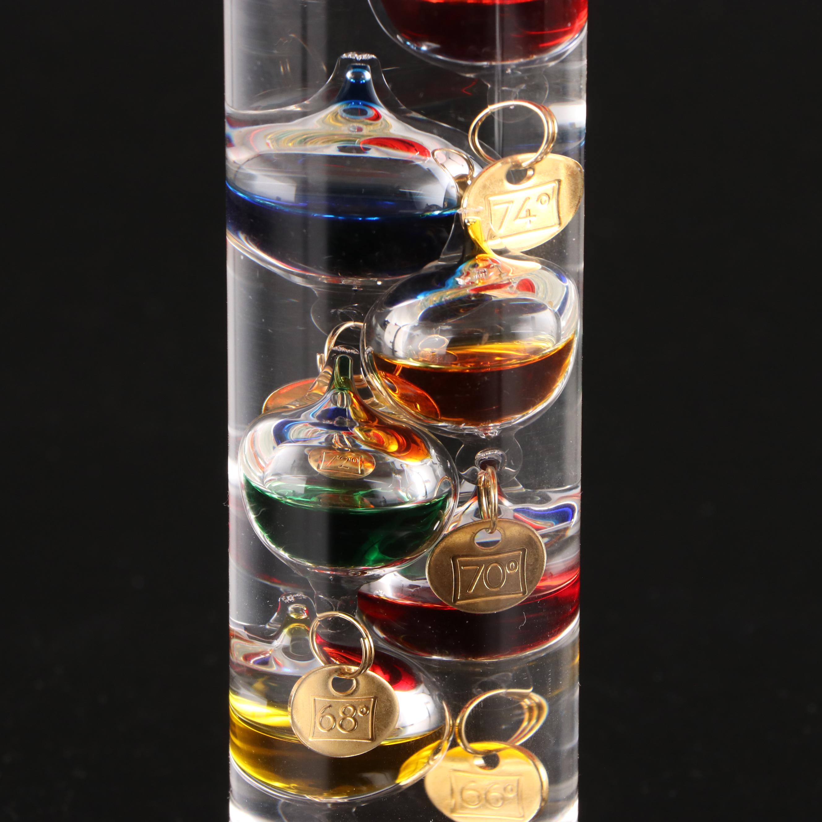 Uno Westerberg for Pukeberg Glass Clown Paperweight with Galileo Thermometer