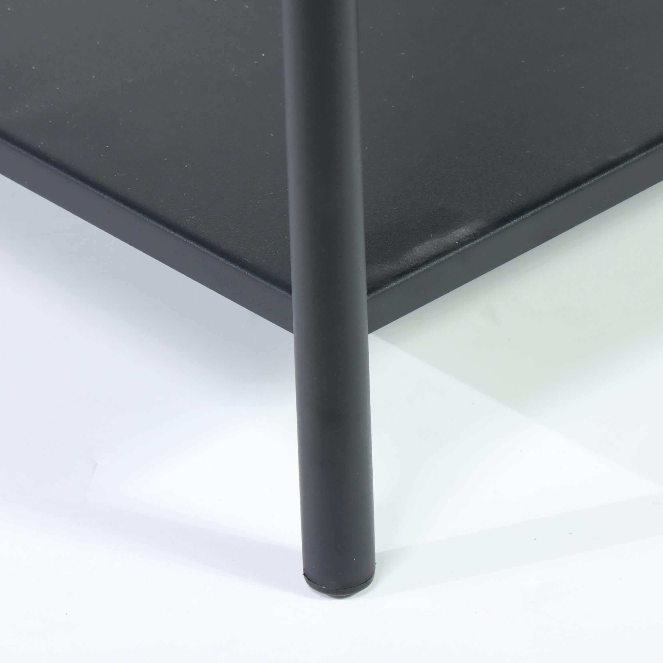Modern Style Black Metal End Table