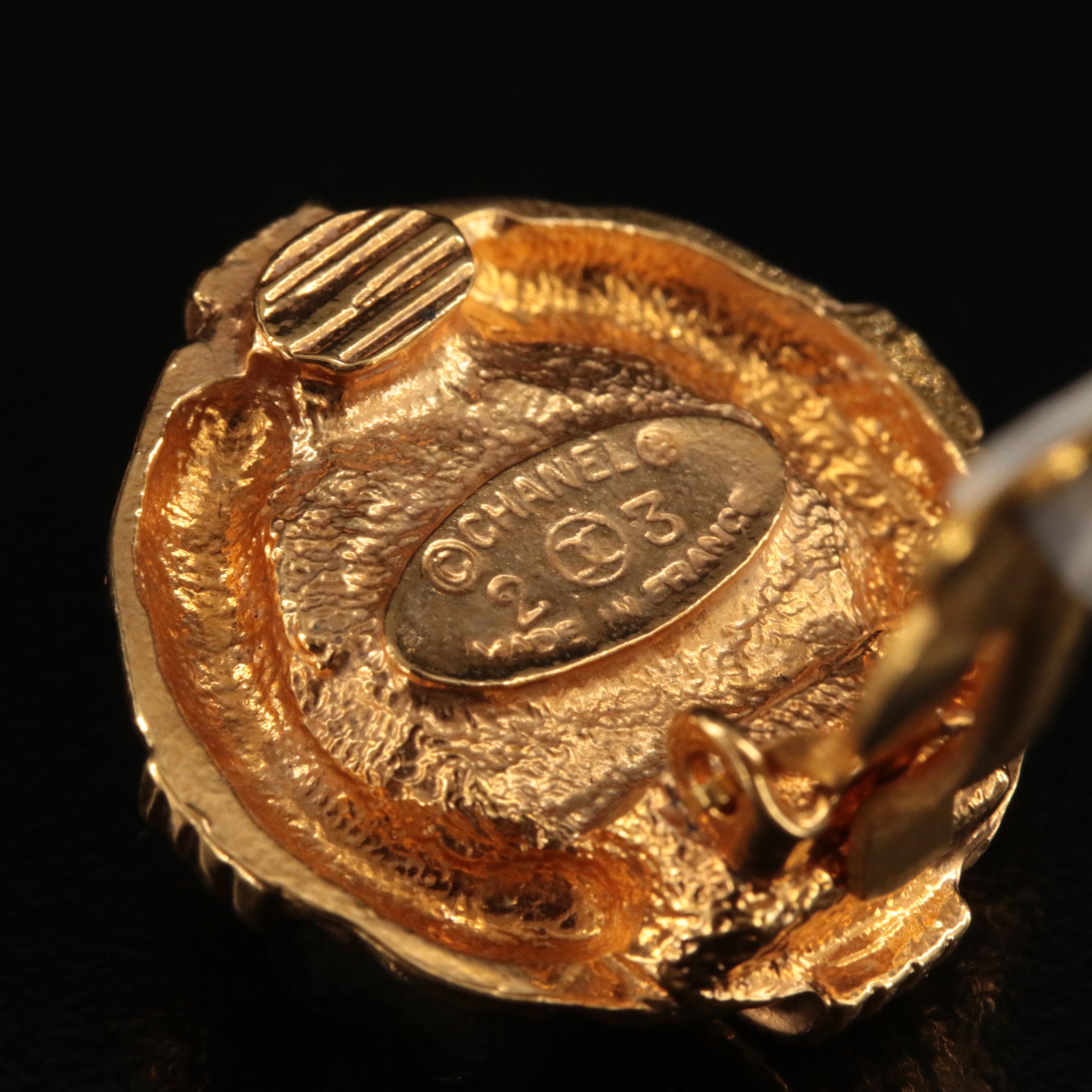 Chanel Faux Pearl Earrings