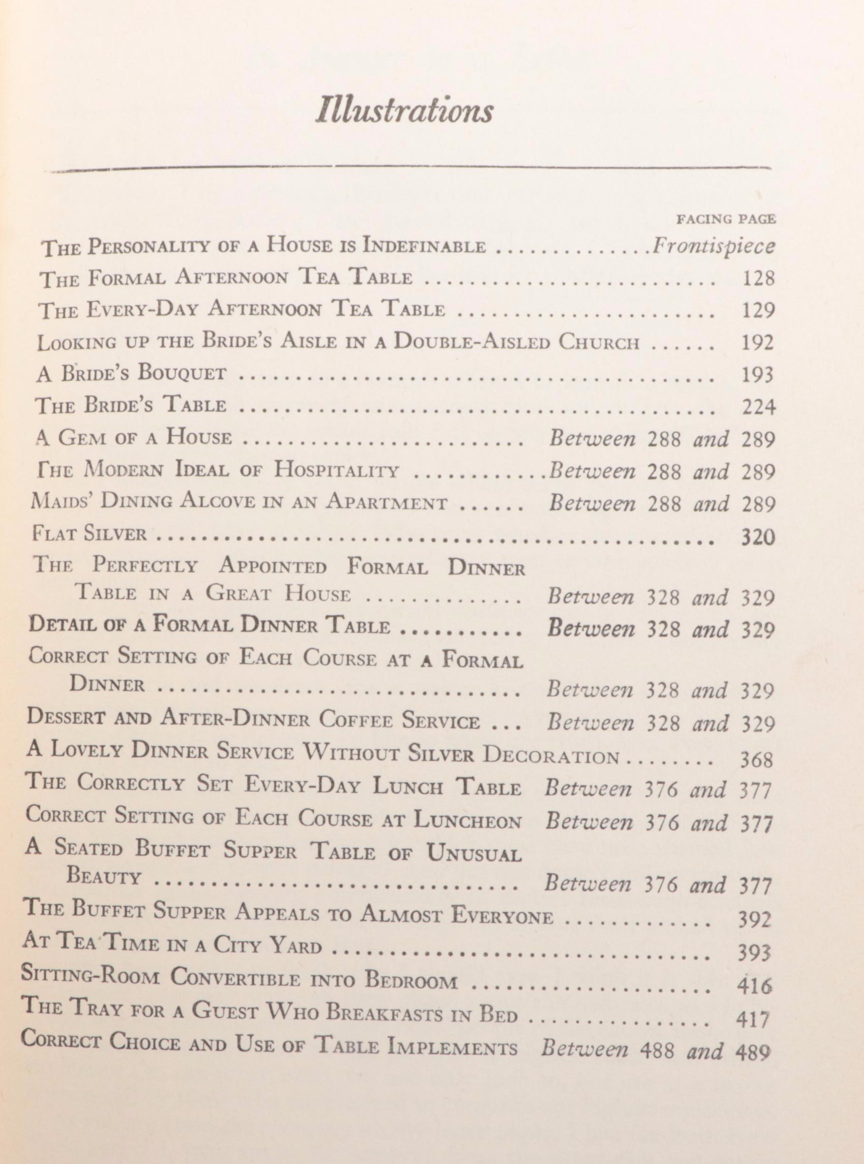 Illustrated "Etiquette: The Blue Book of Social Usage" by Emily Post, 1947