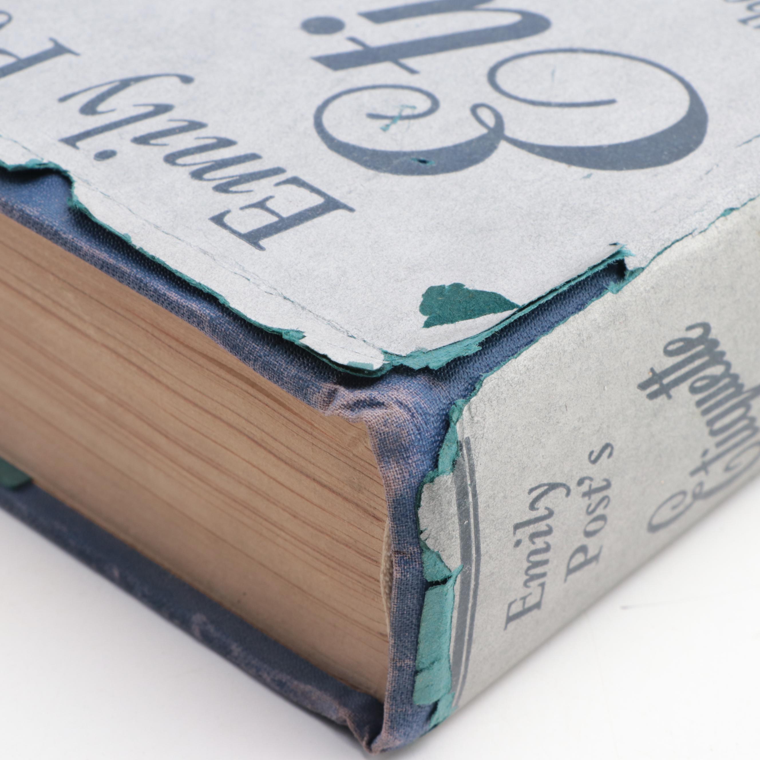 Illustrated "Etiquette: The Blue Book of Social Usage" by Emily Post, 1947