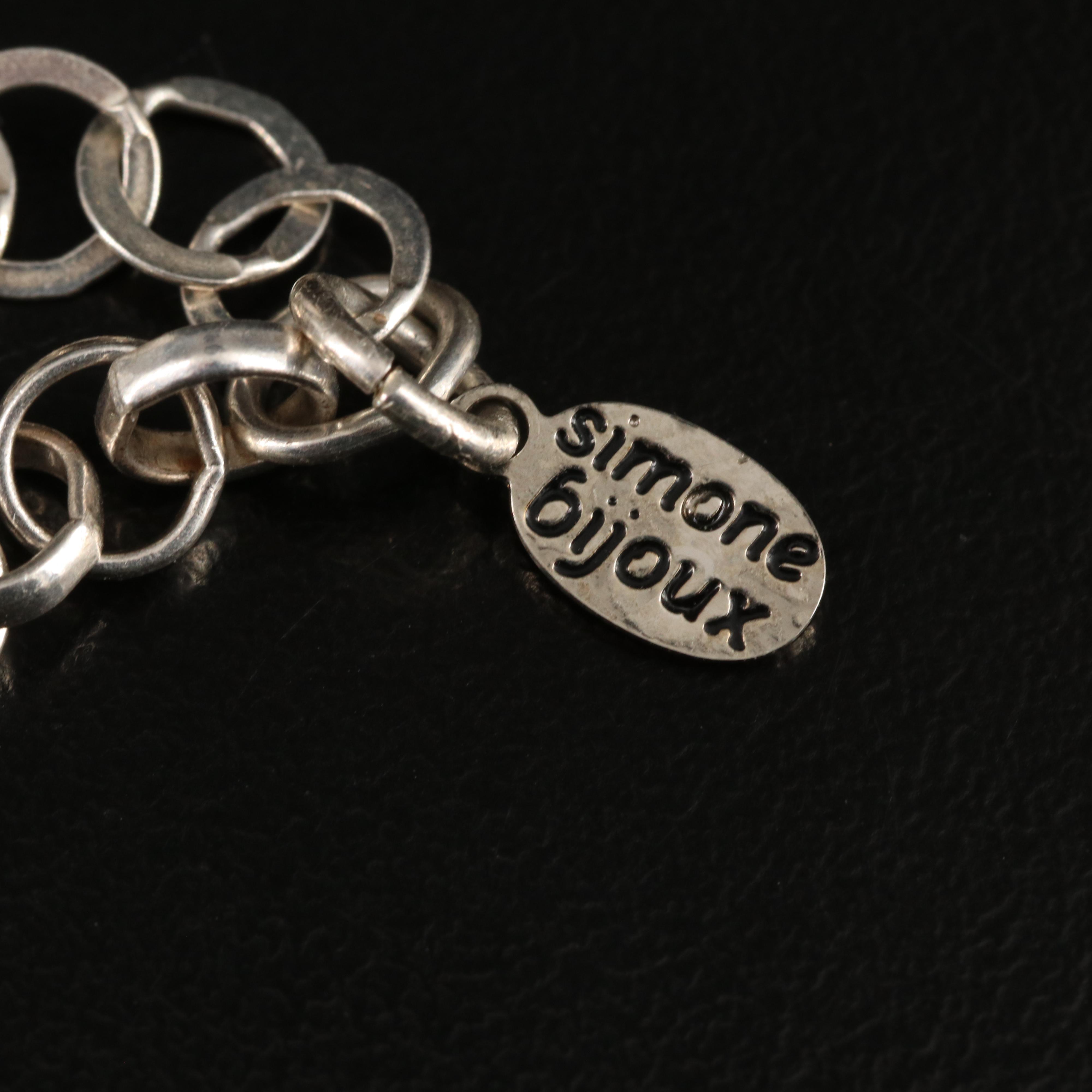 Simone Bijoux Sterling Purse and Shoe Charm Bracelet