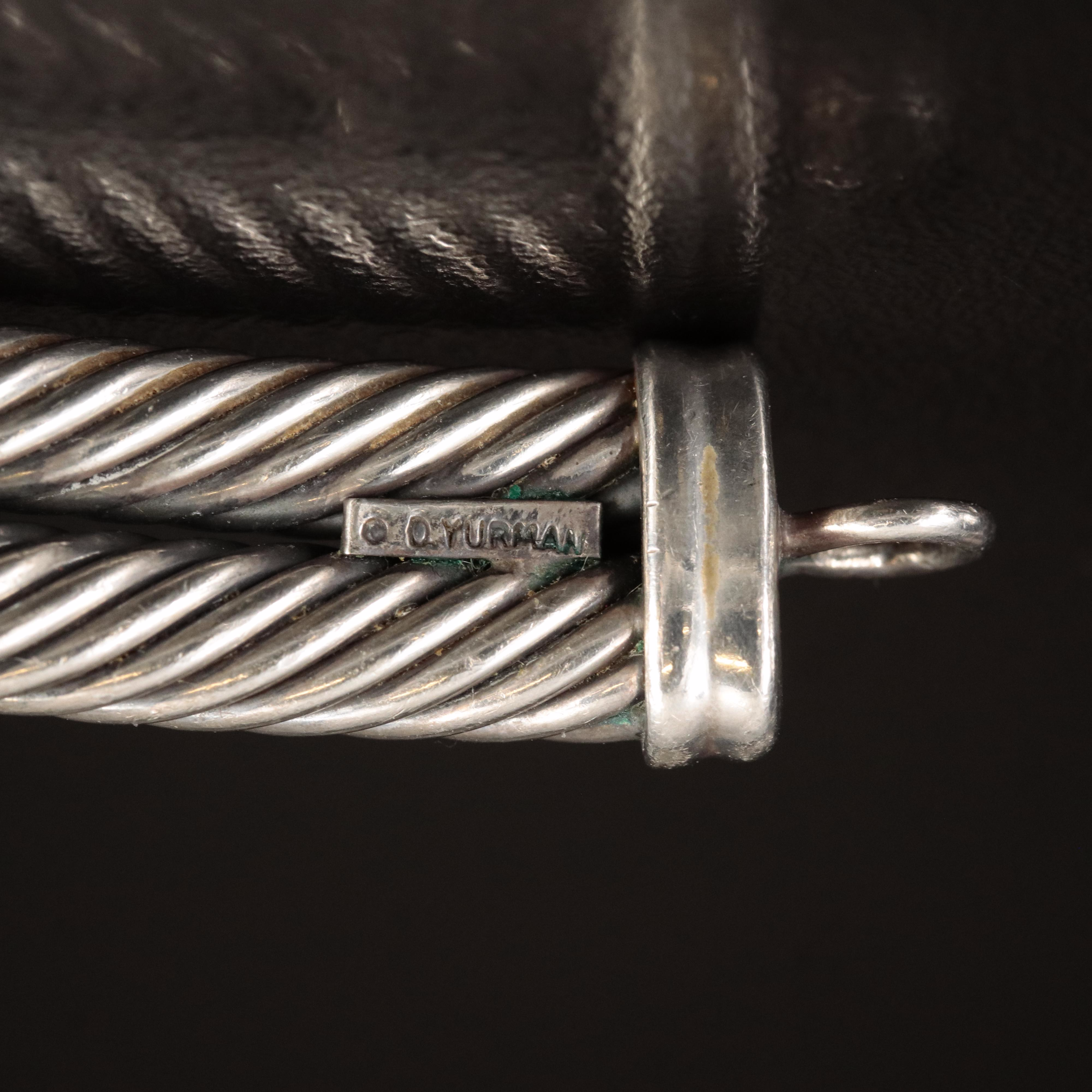 David Yurman Sterling Double Cable Collar with 14K Accents