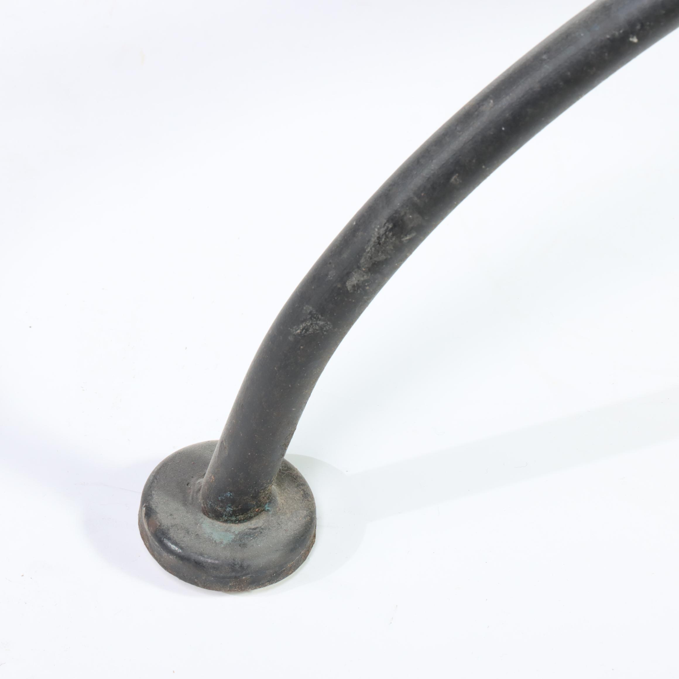 Wrought Iron Curule Patio Bench