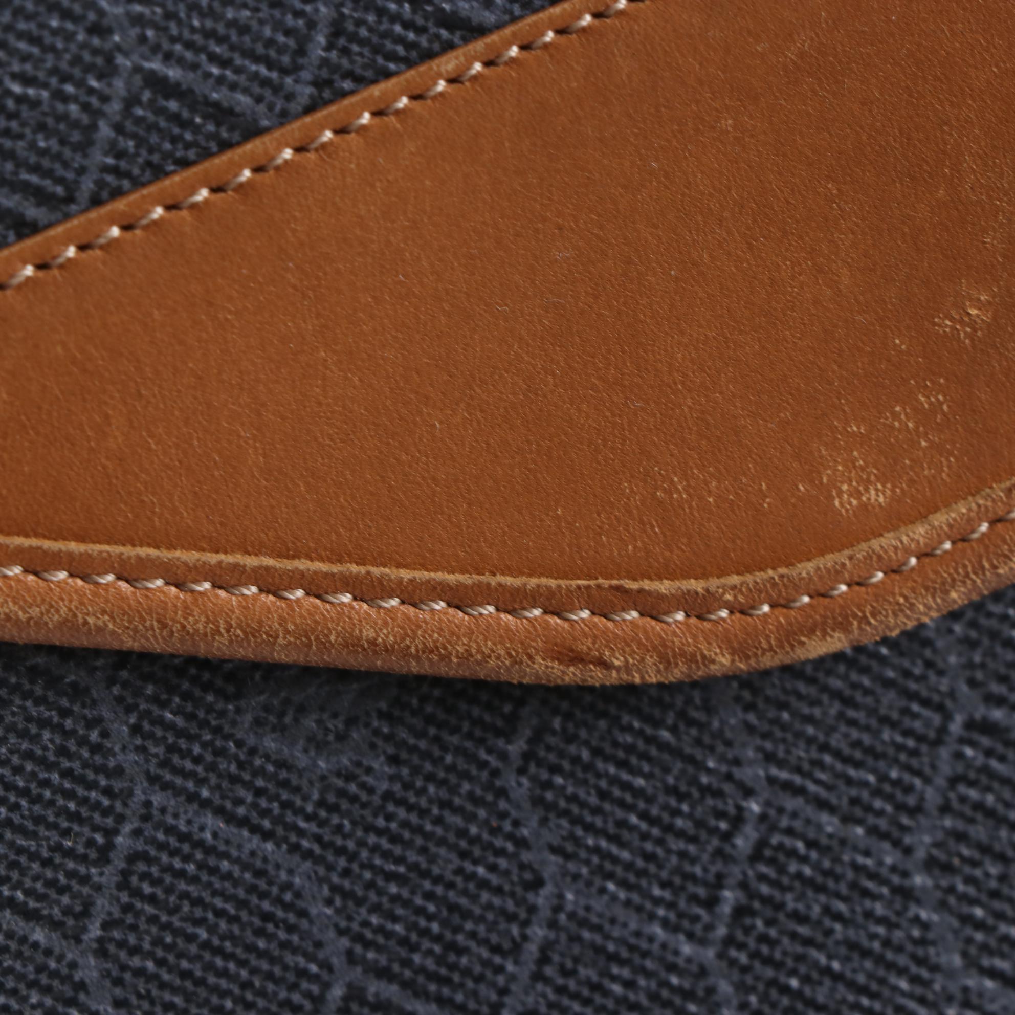 Christian Dior Honeycomb Coated Canvas Clutch with Leather Trim