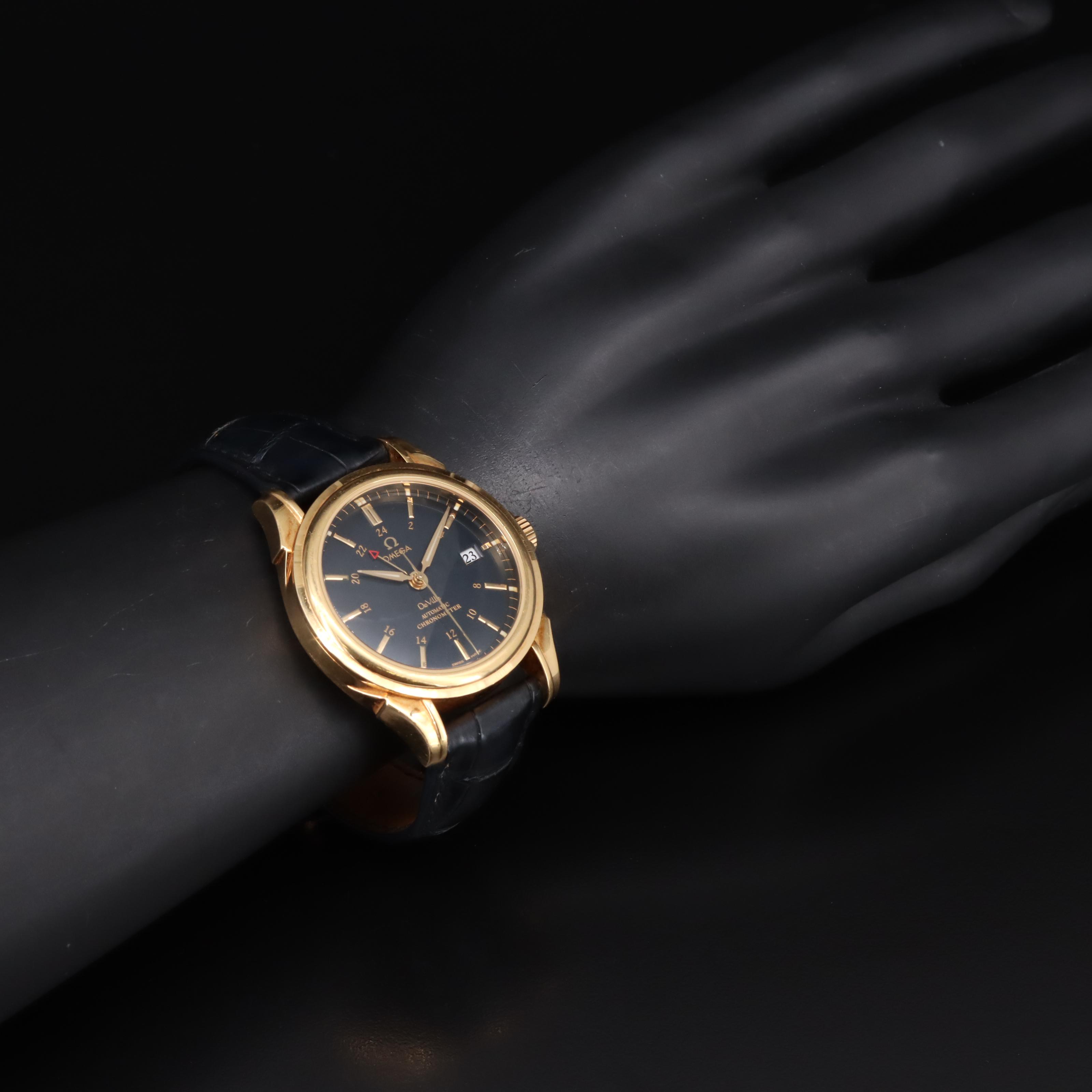 18K 2006 Omega Deville GMT Watch