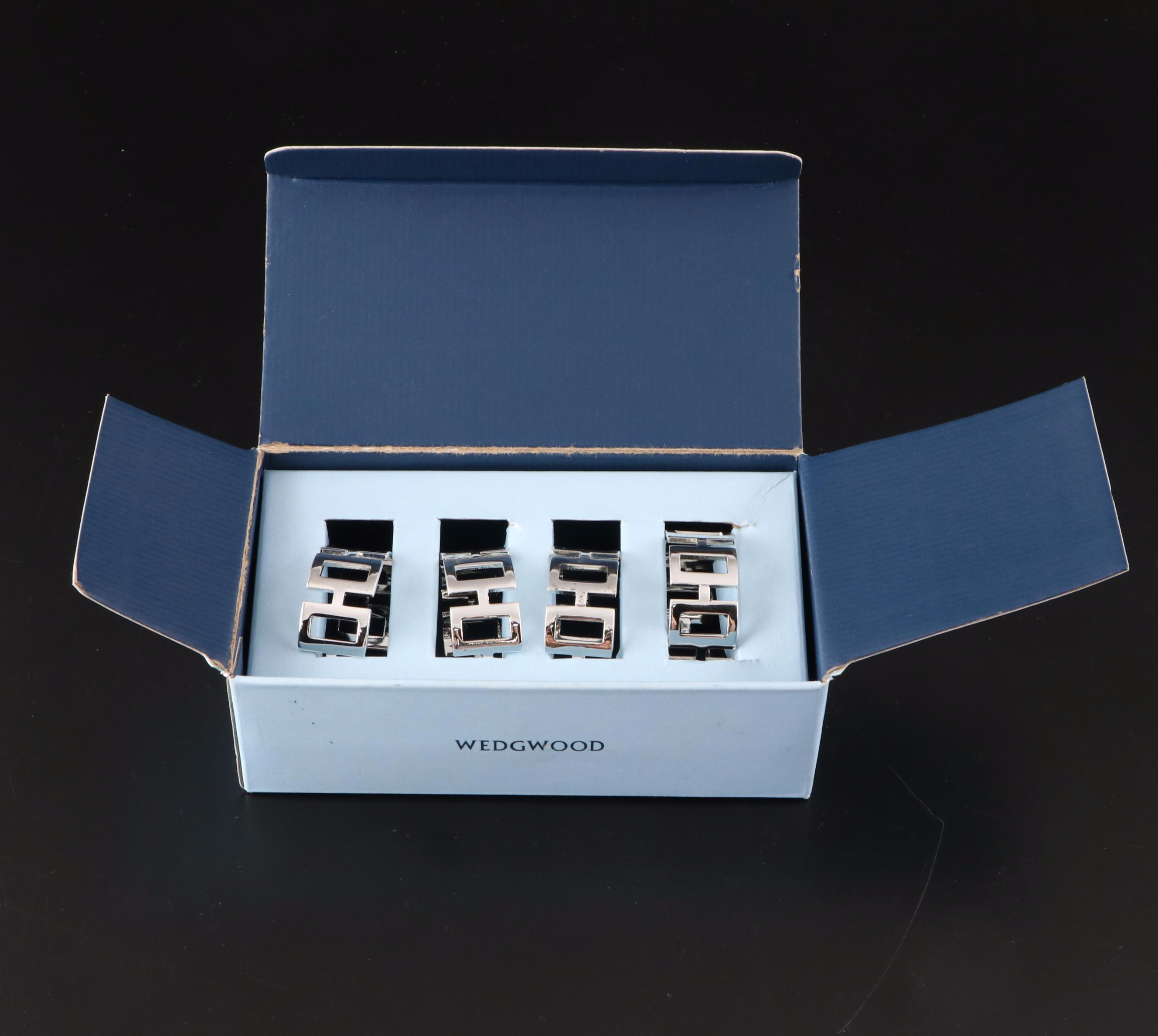 Wedgwood Stainless Steel Napkin Rings with Other Metal Serveware