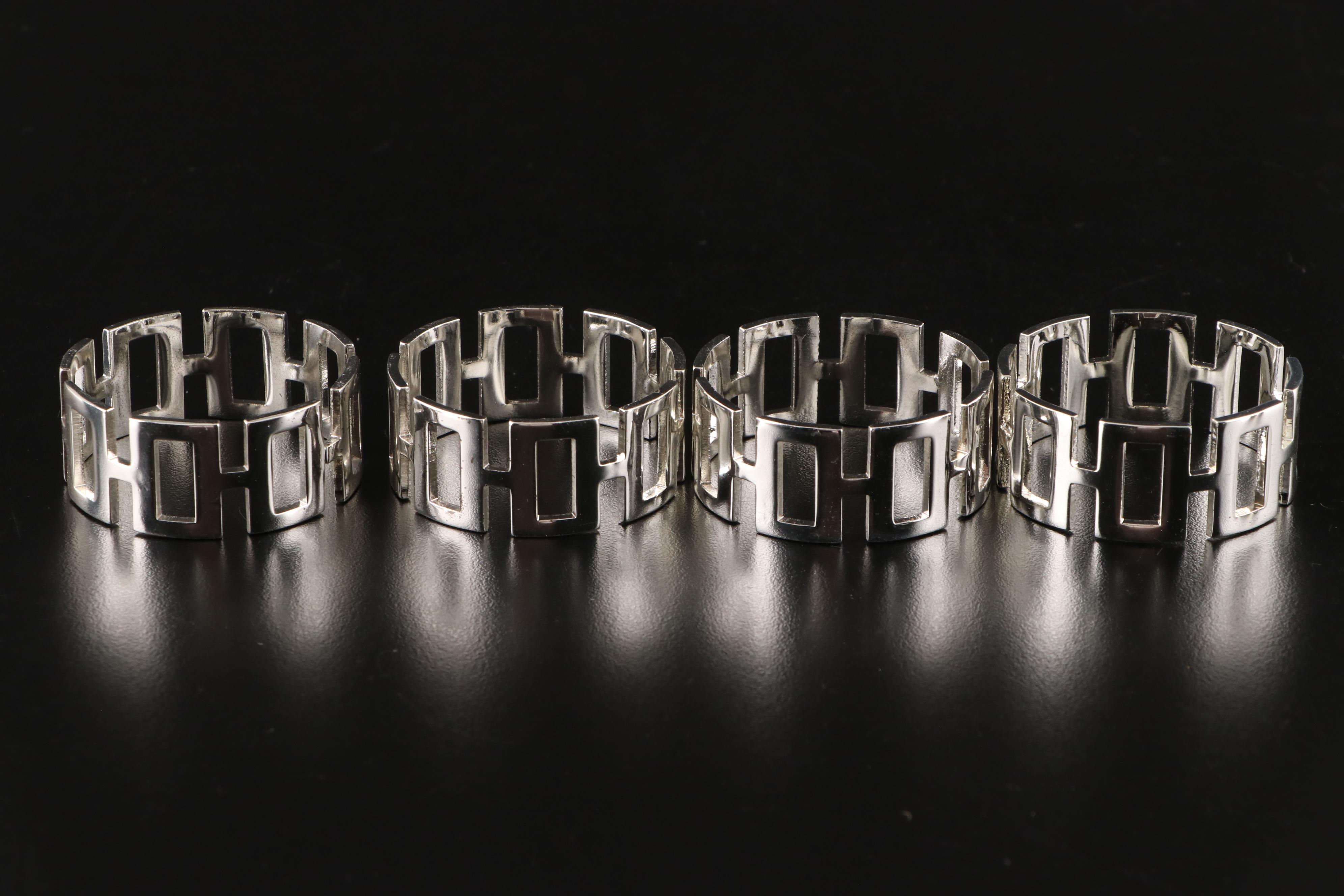 Wedgwood Stainless Steel Napkin Rings with Other Metal Serveware