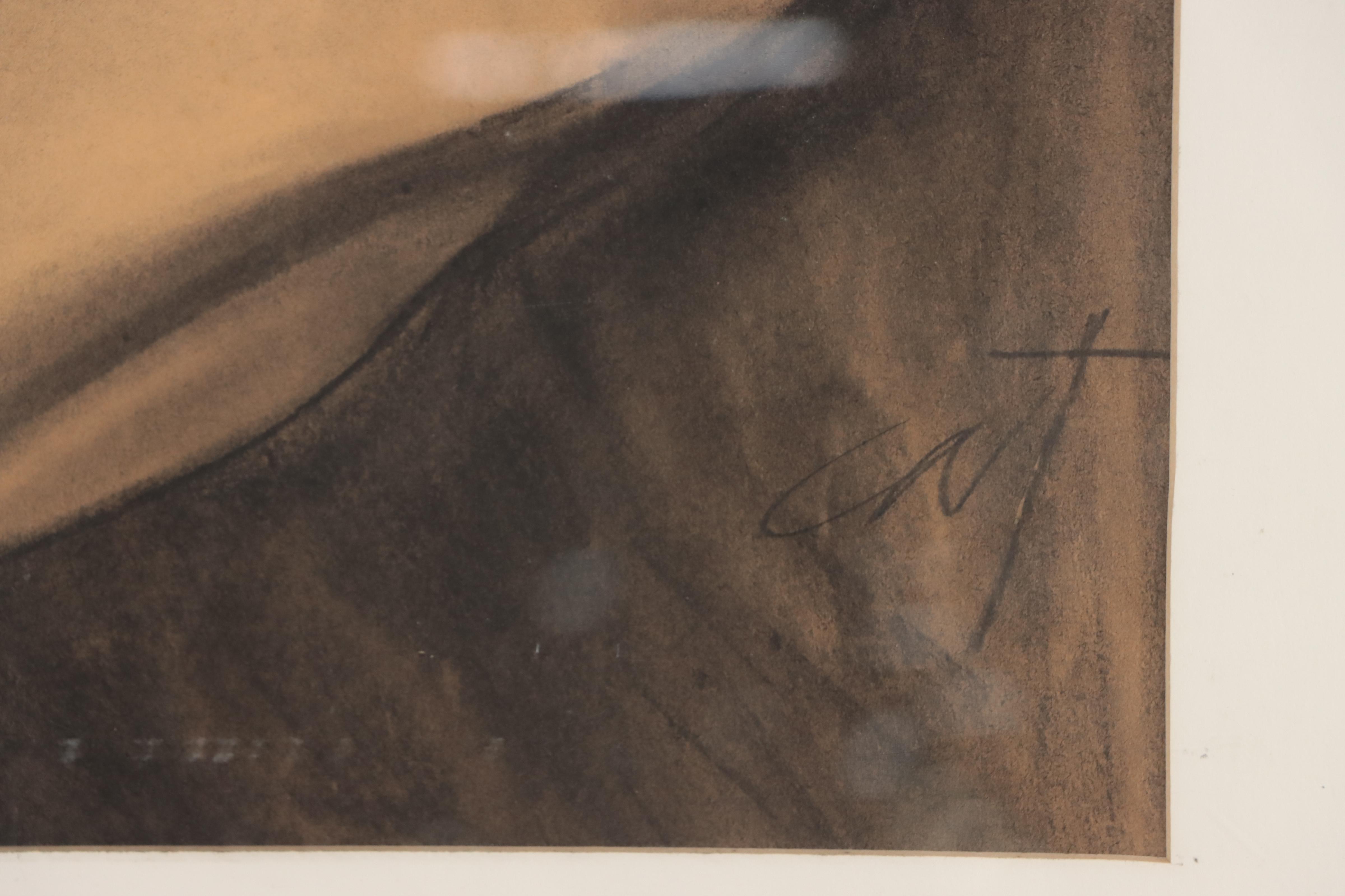 C. A. Tiedemann Charcoal Figure Drawing "Studio #32"