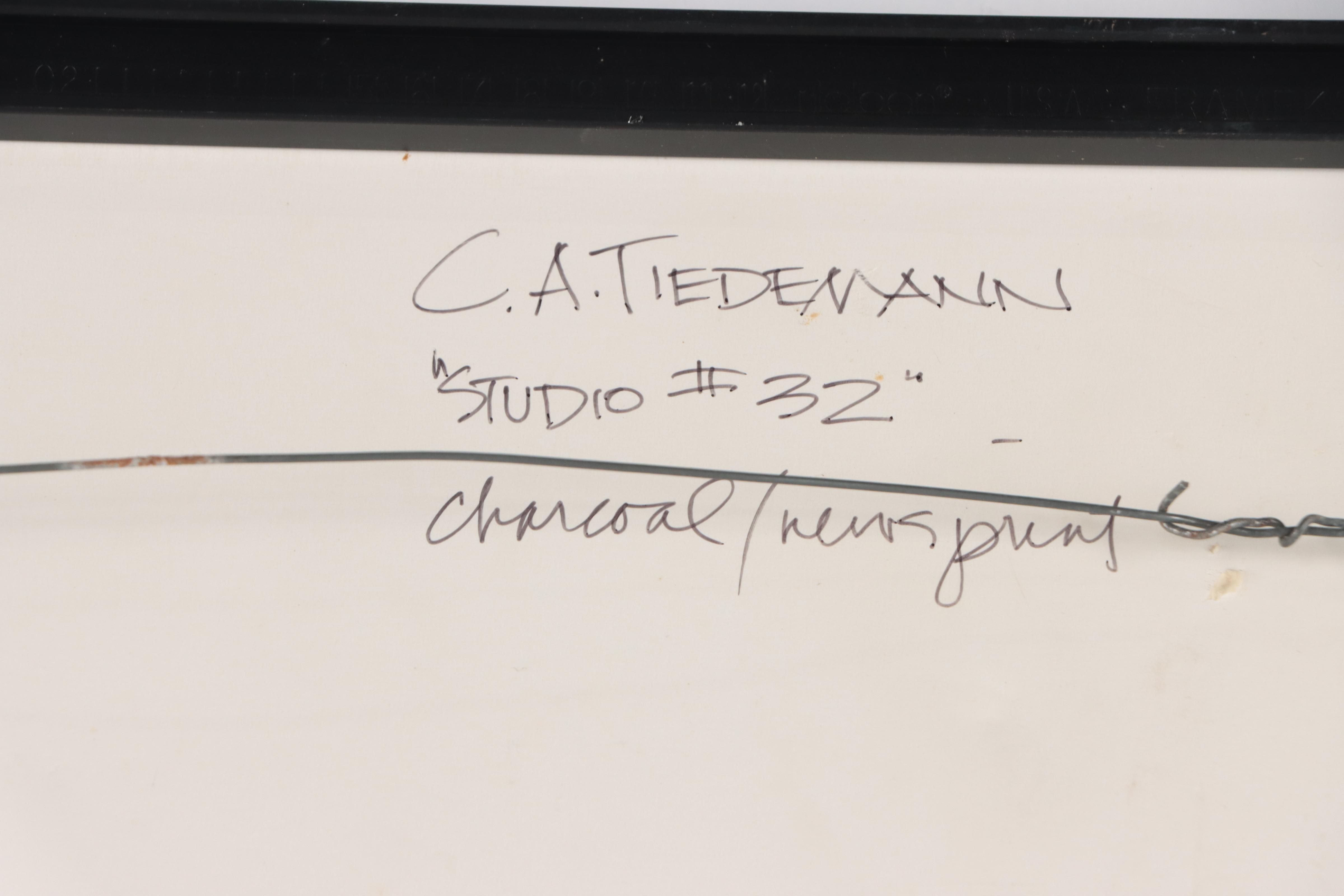 C. A. Tiedemann Charcoal Figure Drawing "Studio #32"