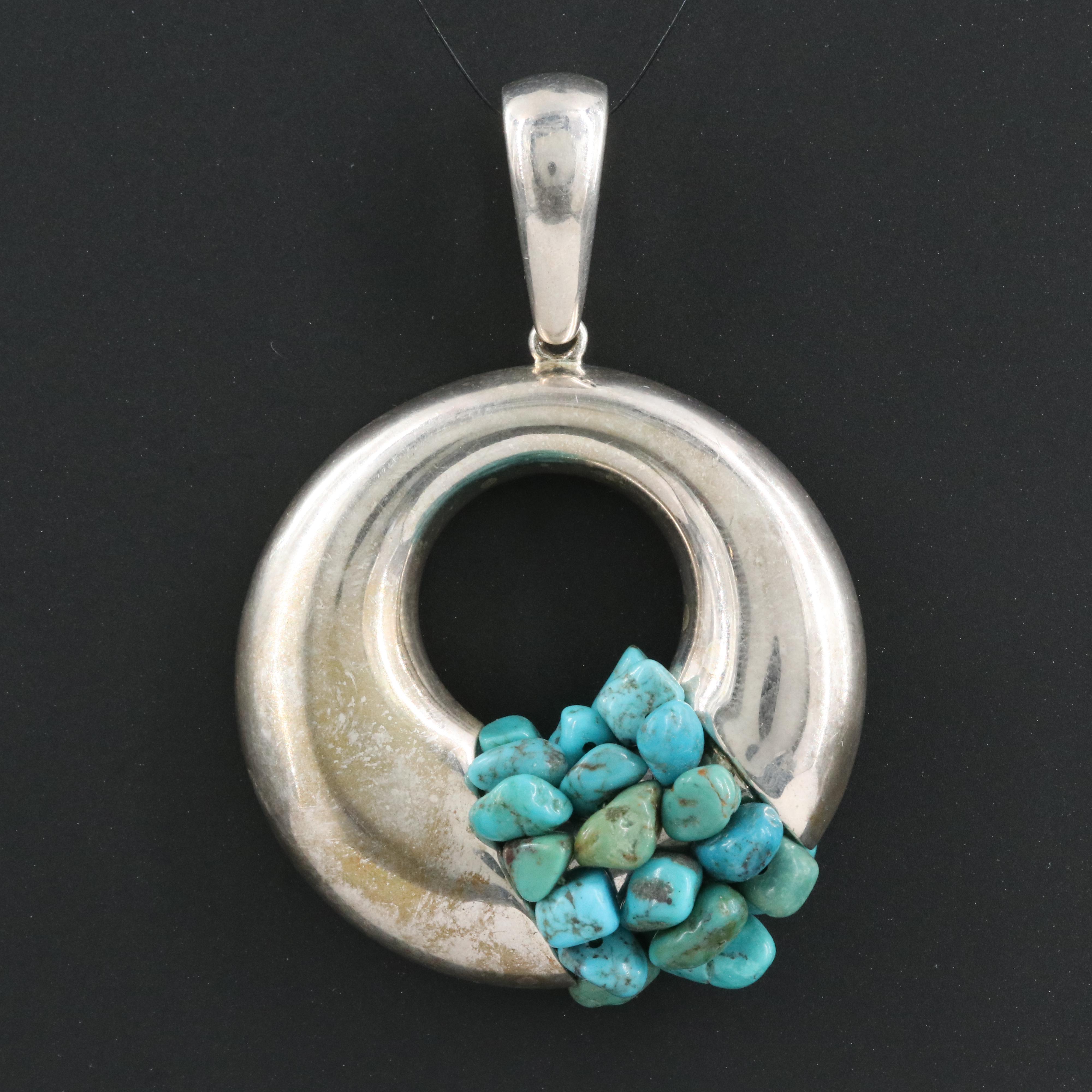 Sterling Turquoise Enhancer Pendant