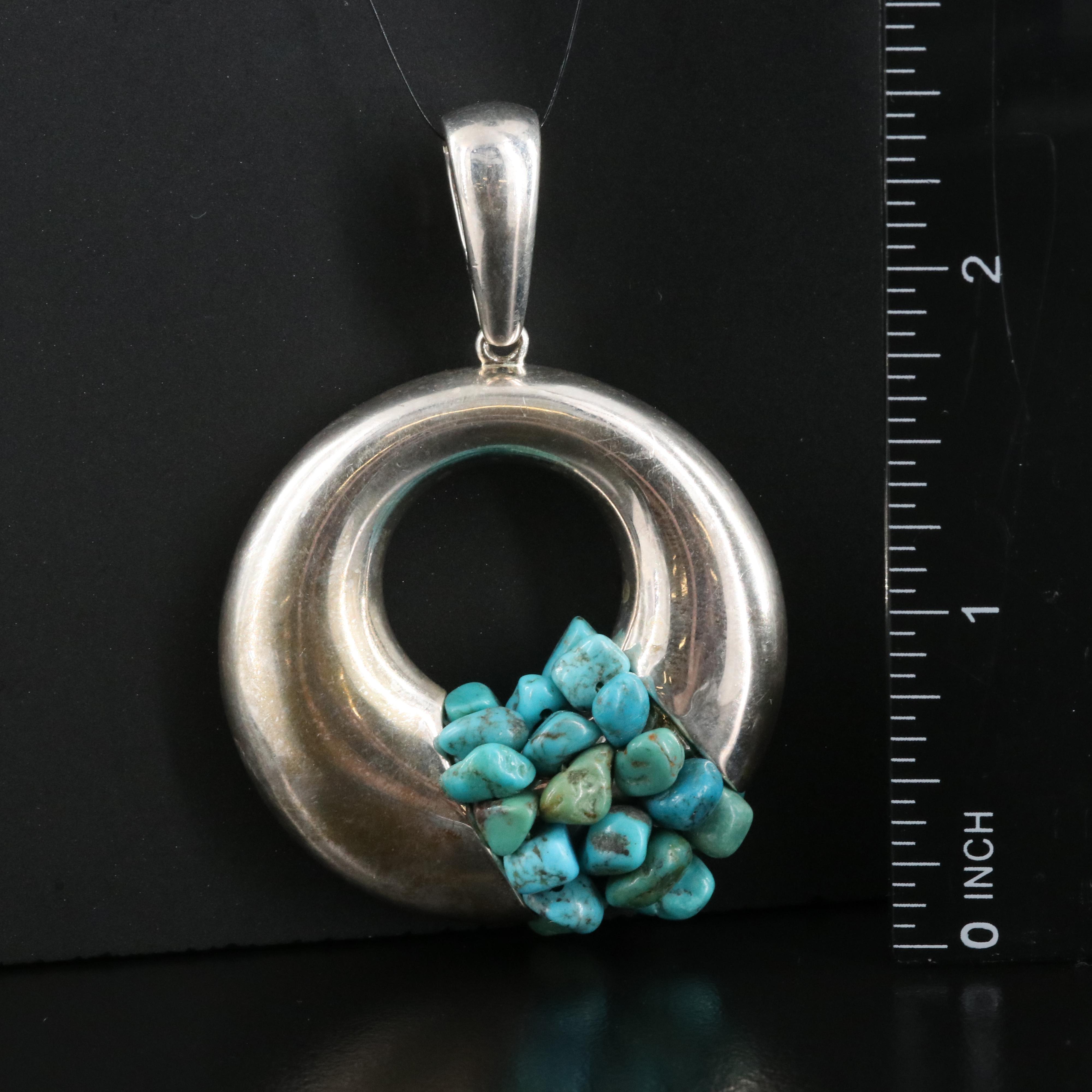 Sterling Turquoise Enhancer Pendant