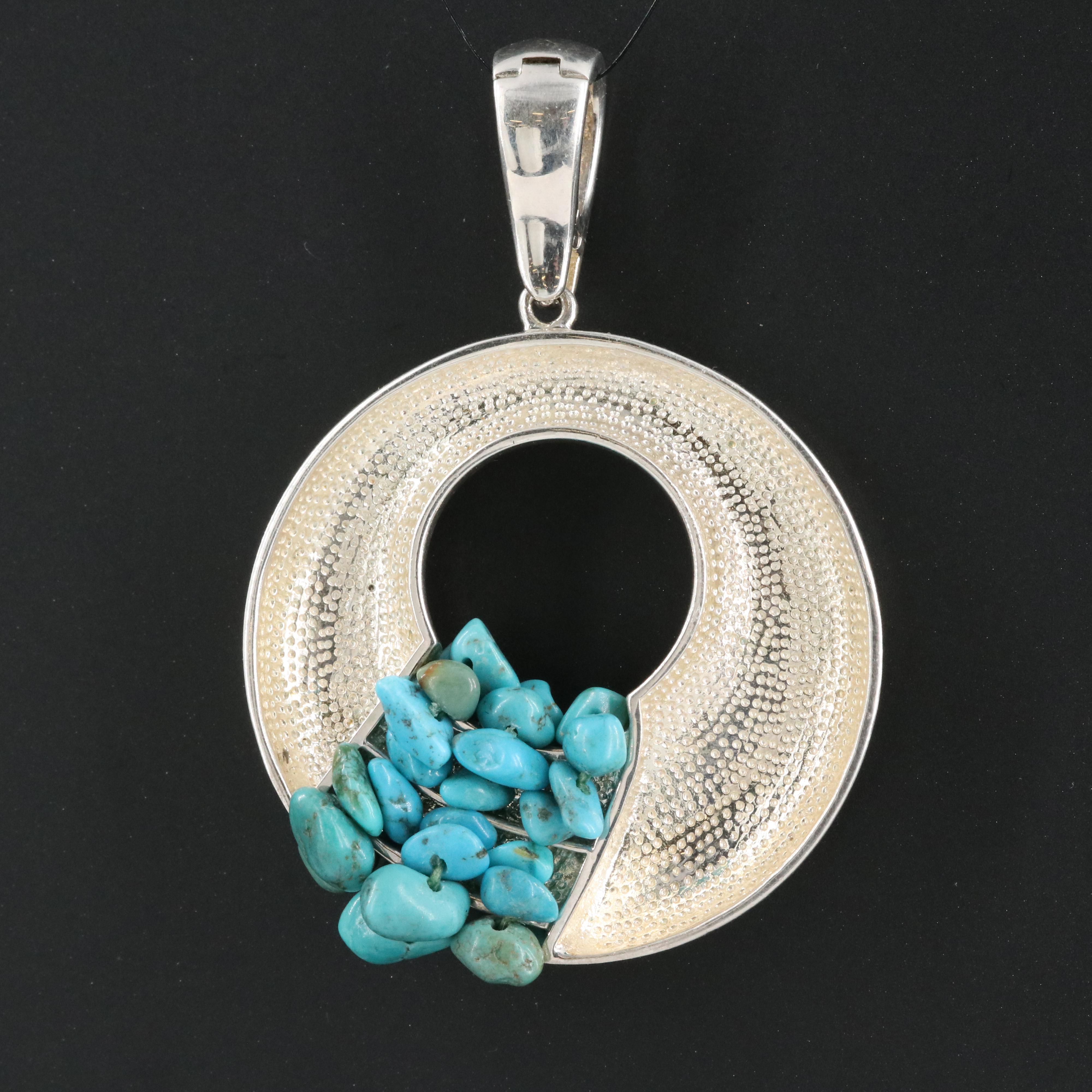 Sterling Turquoise Enhancer Pendant