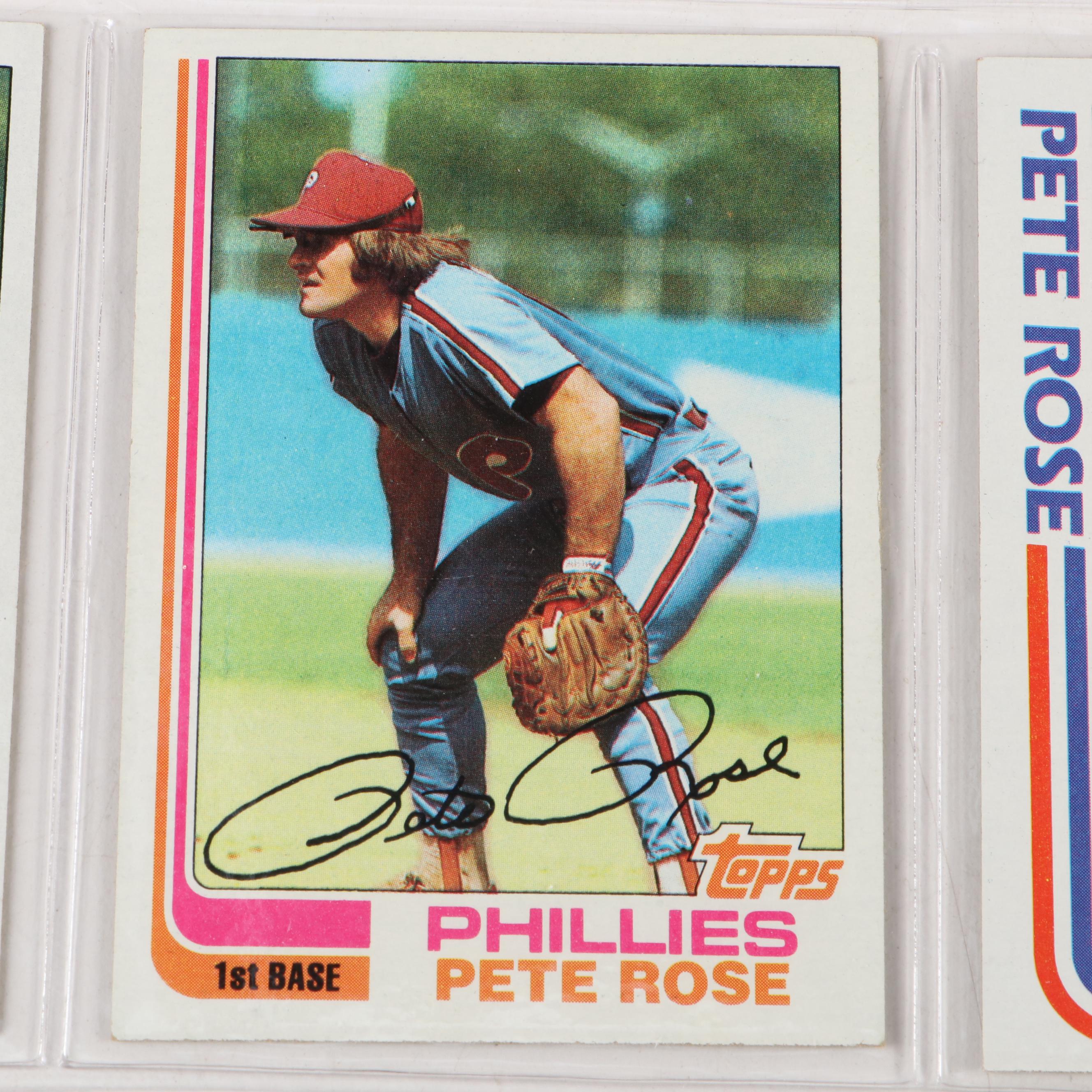 Pete Rose Cinccinnati Reds Signed Framed Giclée with Baseball Cards