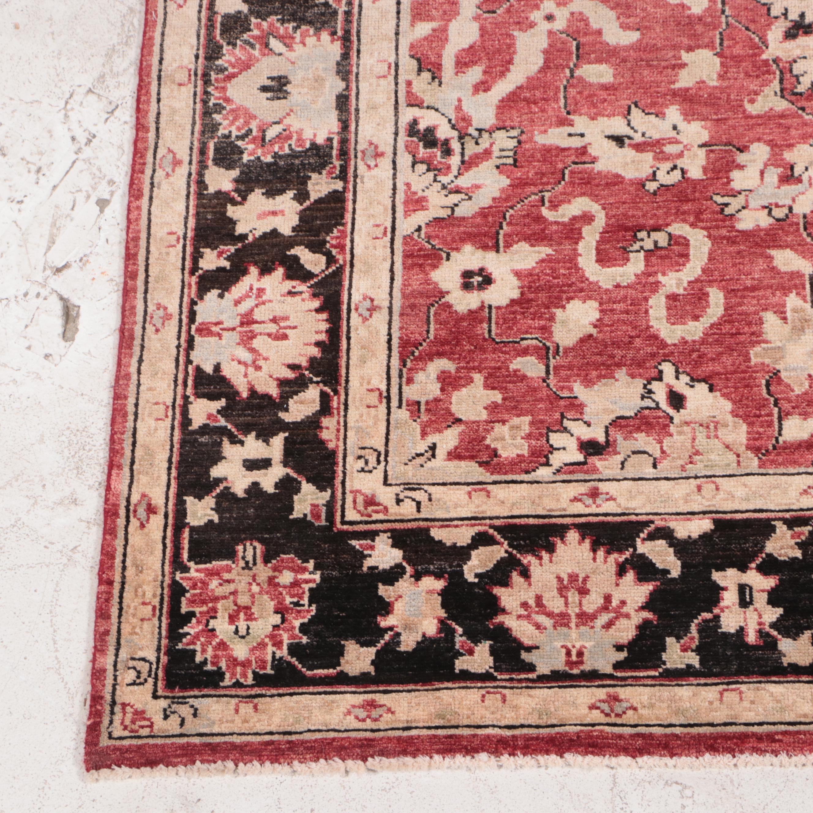 4'5 x 7' Power-Loomed Pakistani Peshawar Area Rug