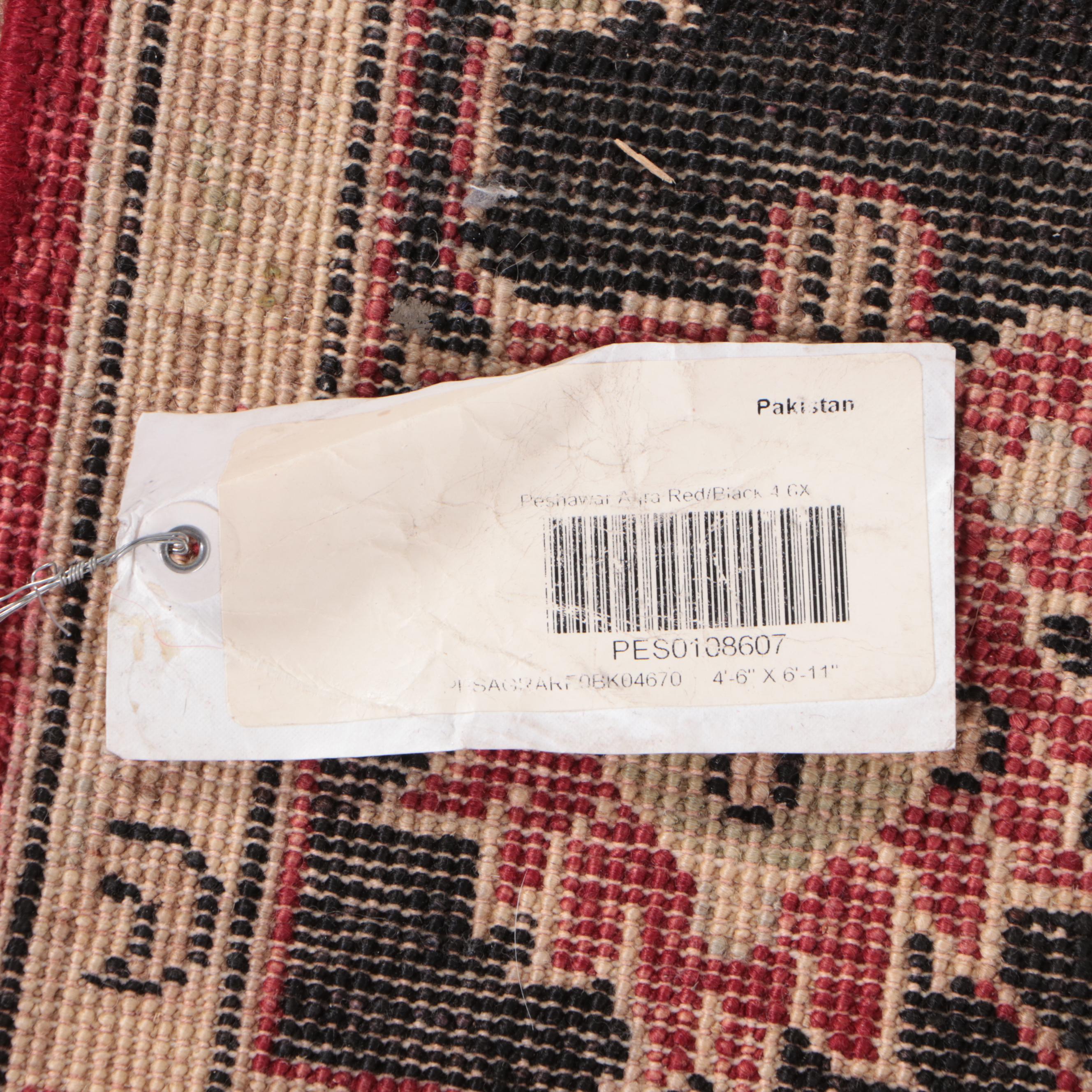 4'5 x 7' Power-Loomed Pakistani Peshawar Area Rug