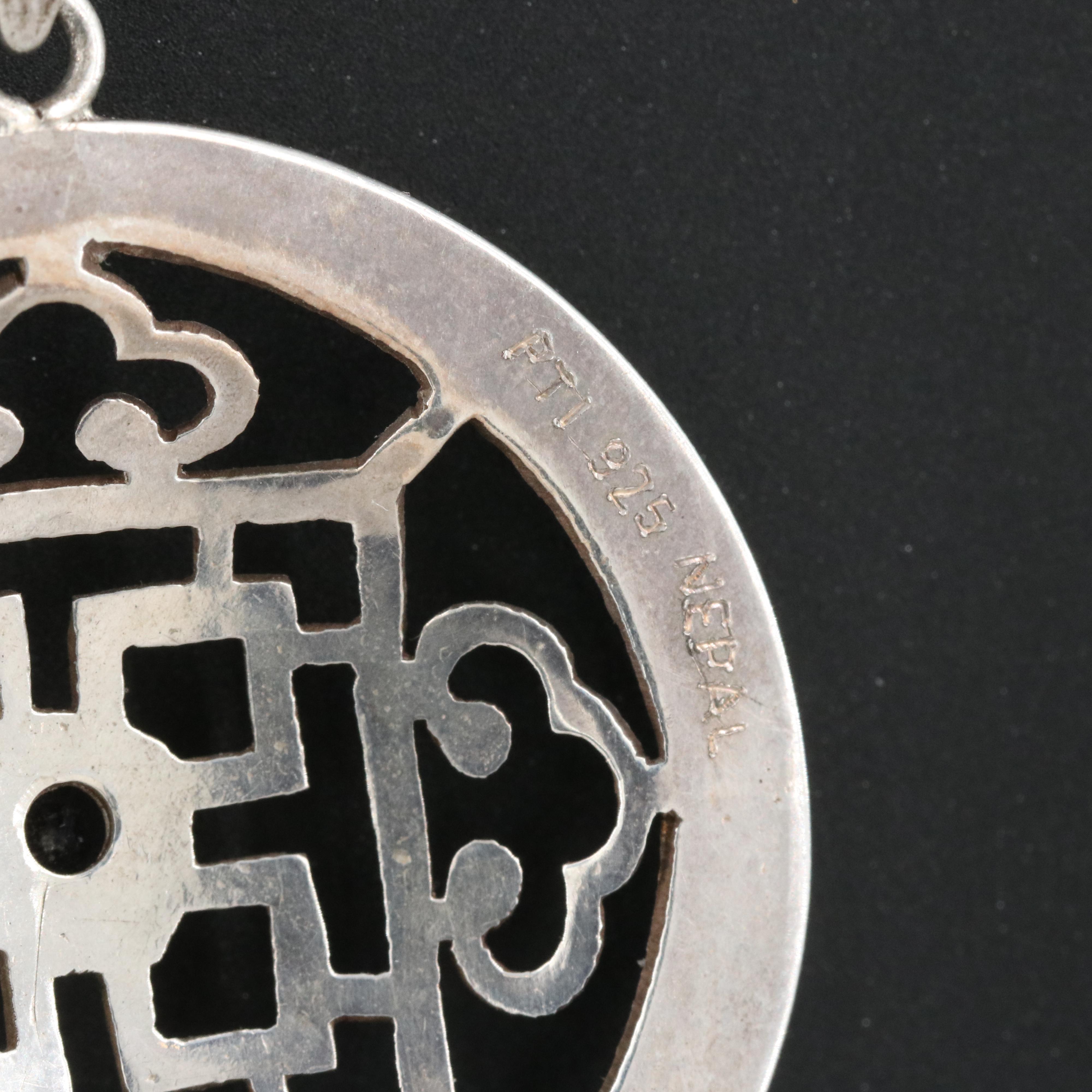 Sterling Iolite Pendant