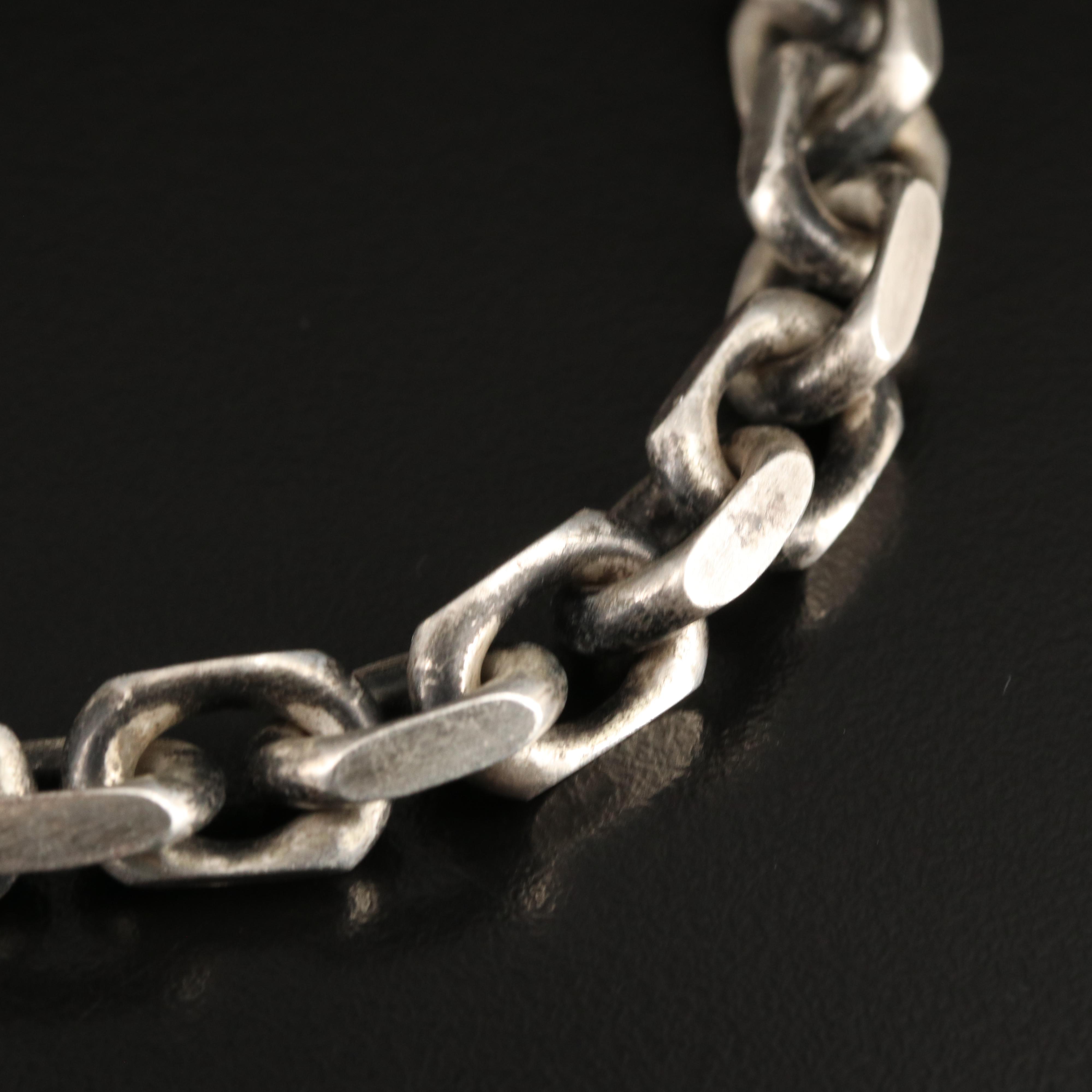 Italian Sterling Fancy Cable Chain Bracelet