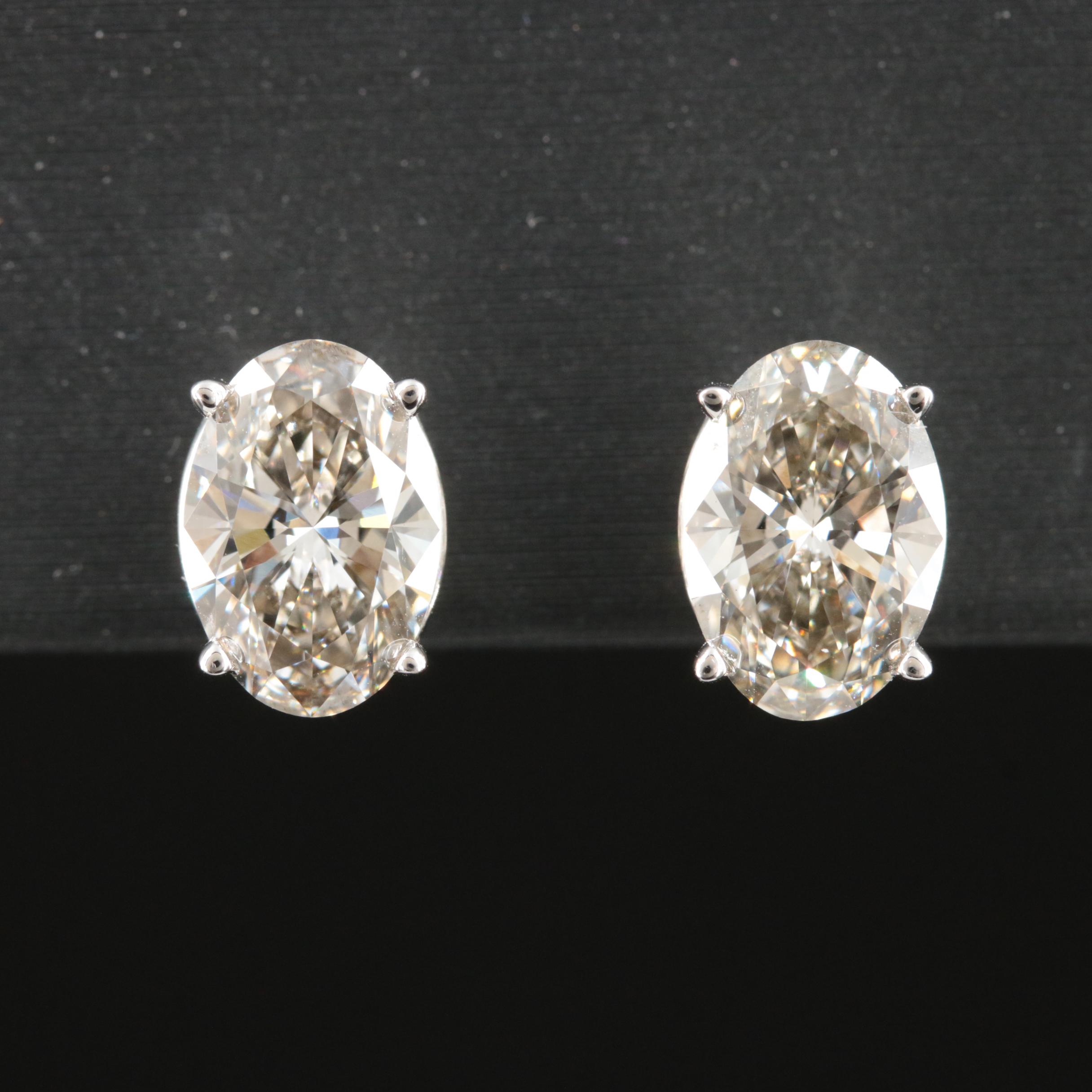 14K 3.21 CTW Lab Grown Diamond Stud Earrings