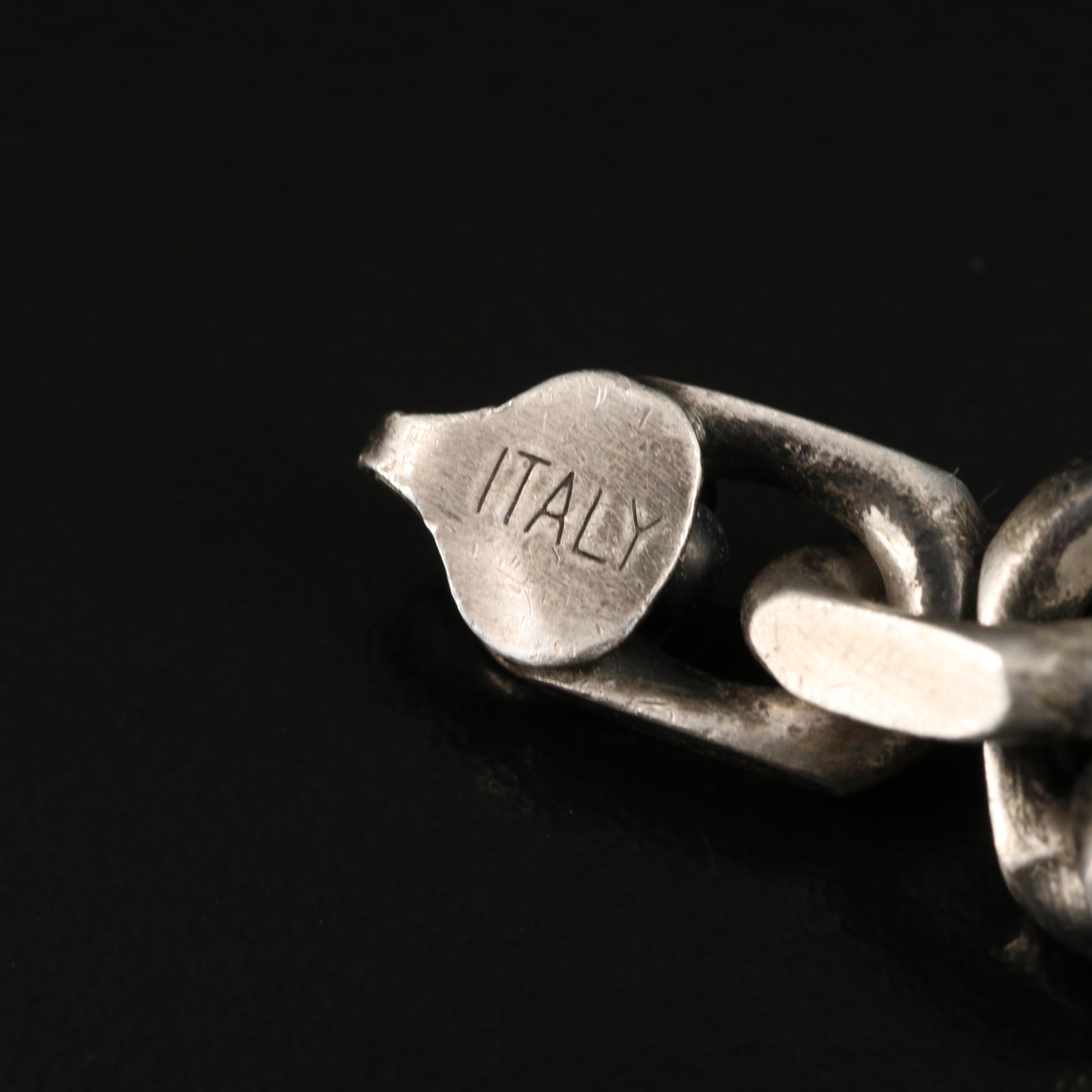 Italian Sterling Fancy Cable Chain Bracelet