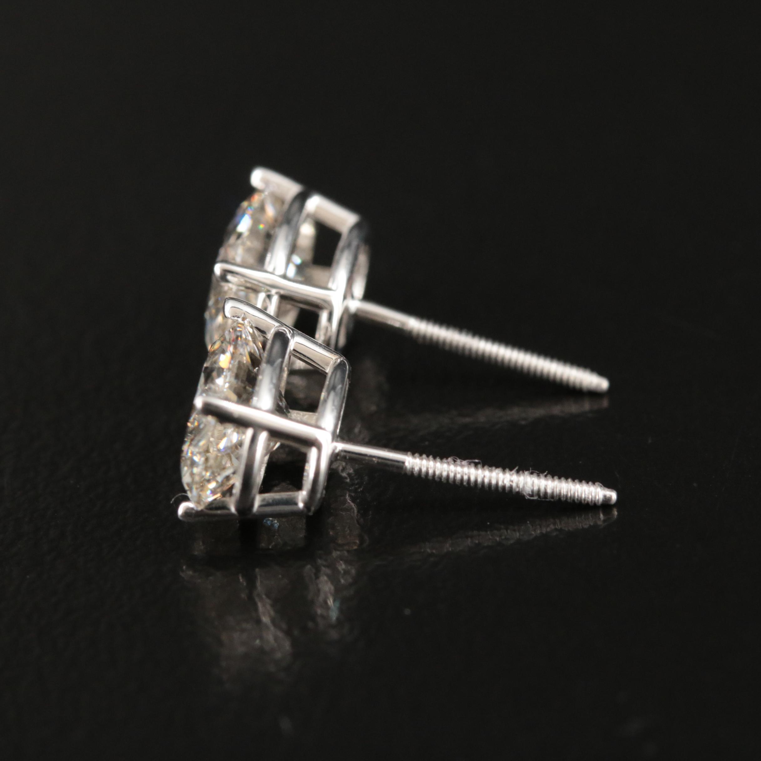 14K 3.21 CTW Lab Grown Diamond Stud Earrings