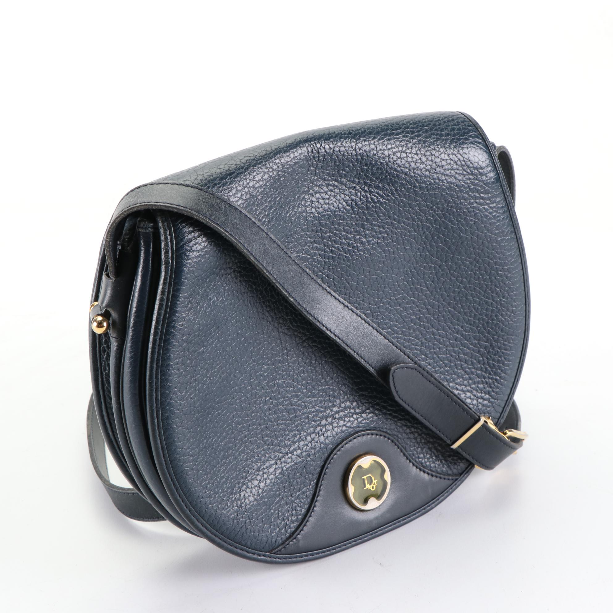 Christian Dior Grained Leather Shoulder Bag