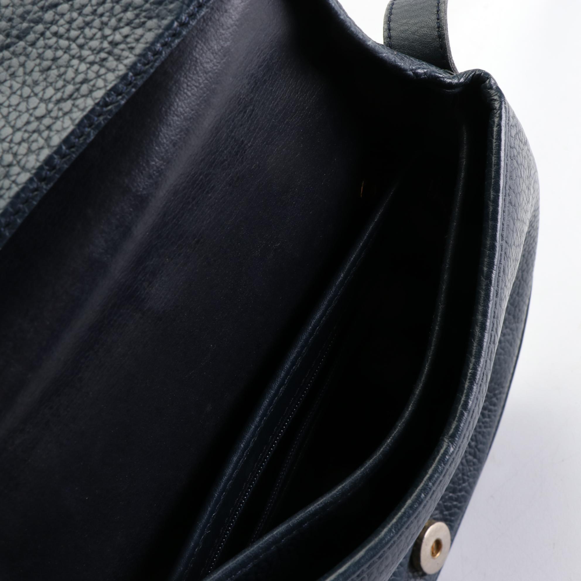 Christian Dior Grained Leather Shoulder Bag