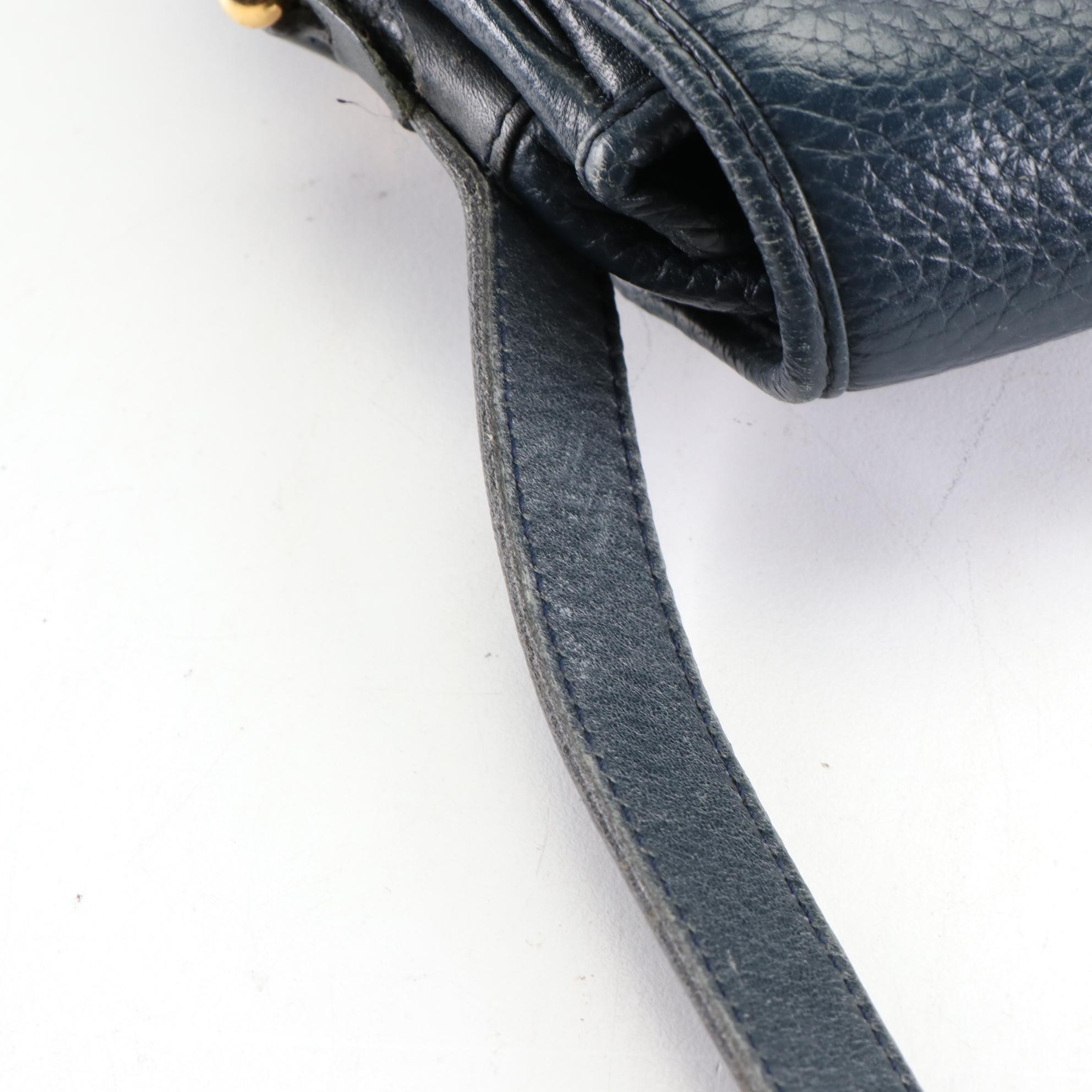 Christian Dior Grained Leather Shoulder Bag