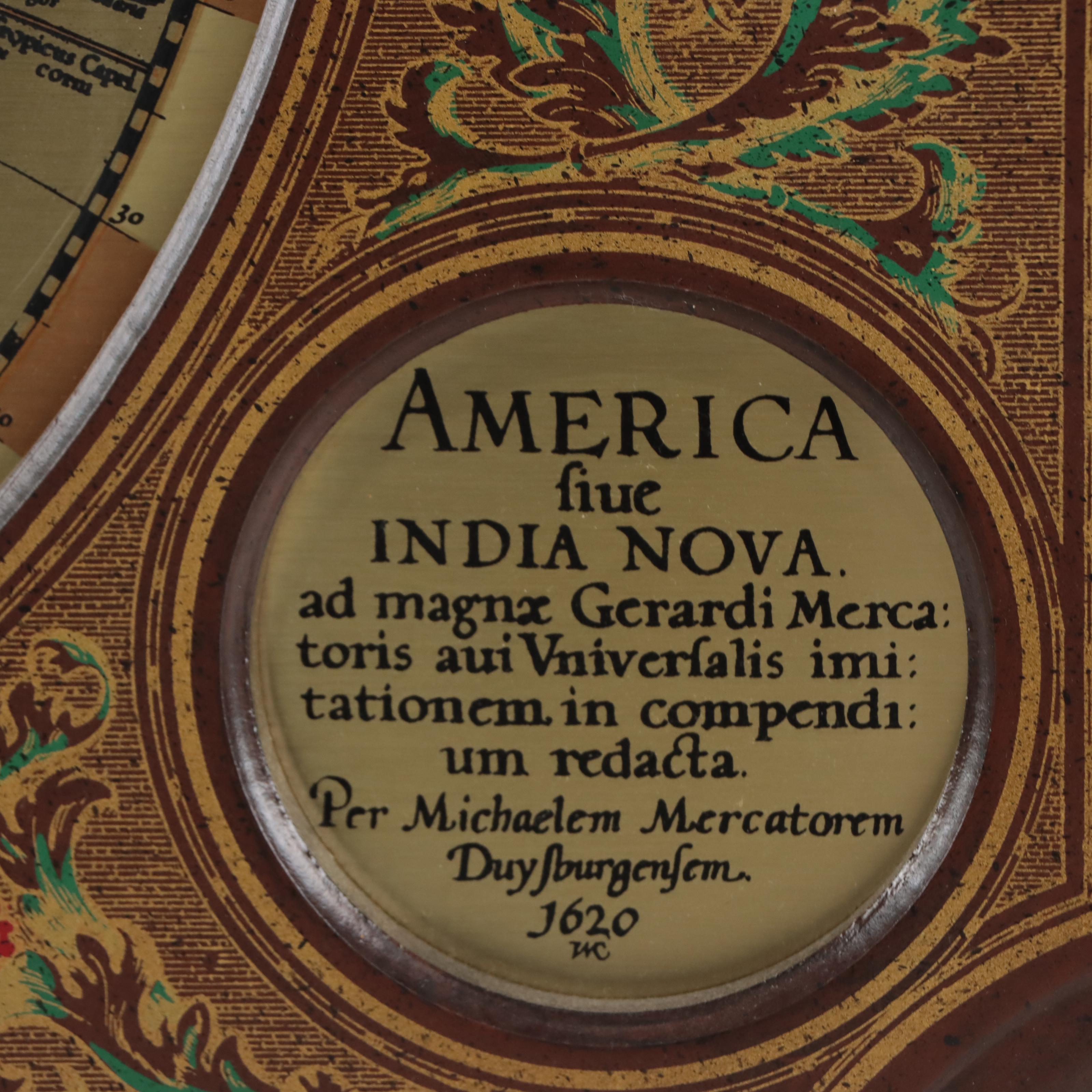 Masketeers Reproduction Western Hemisphere Map "America Sive India Nova"