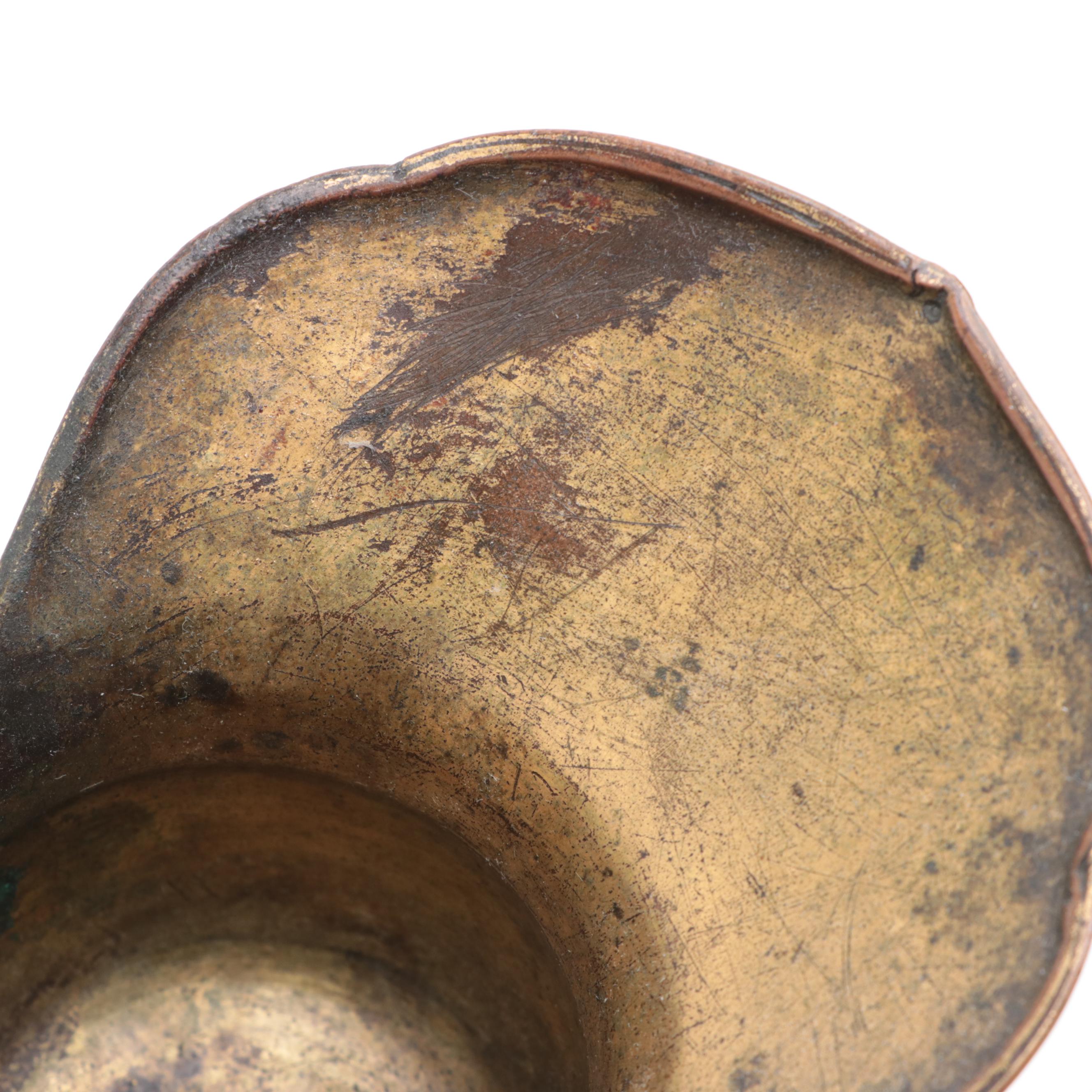 Chinese Cloisonné Brass Jue, Antique