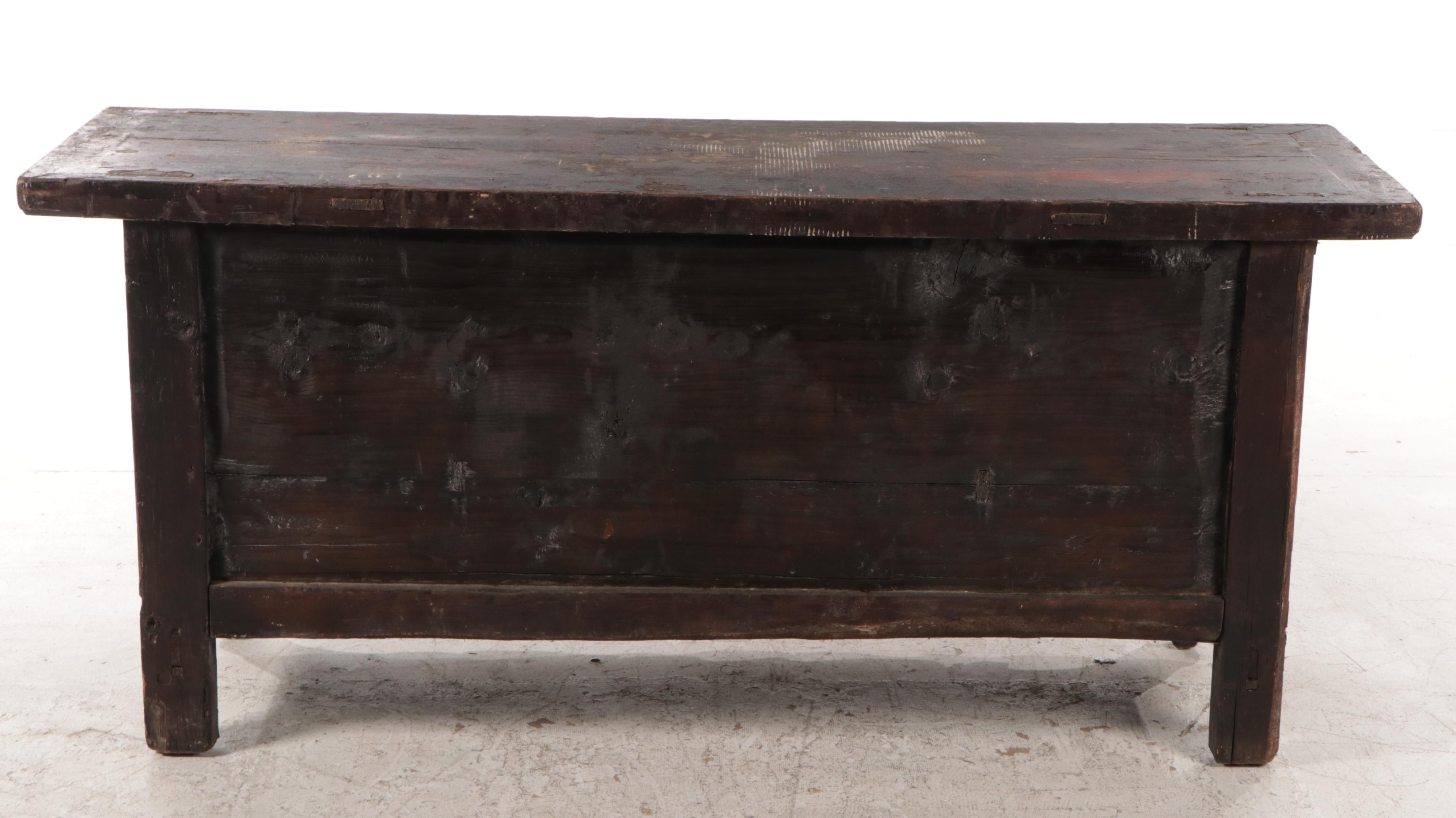 Chinese Lacquered Wood Altar Cabinet