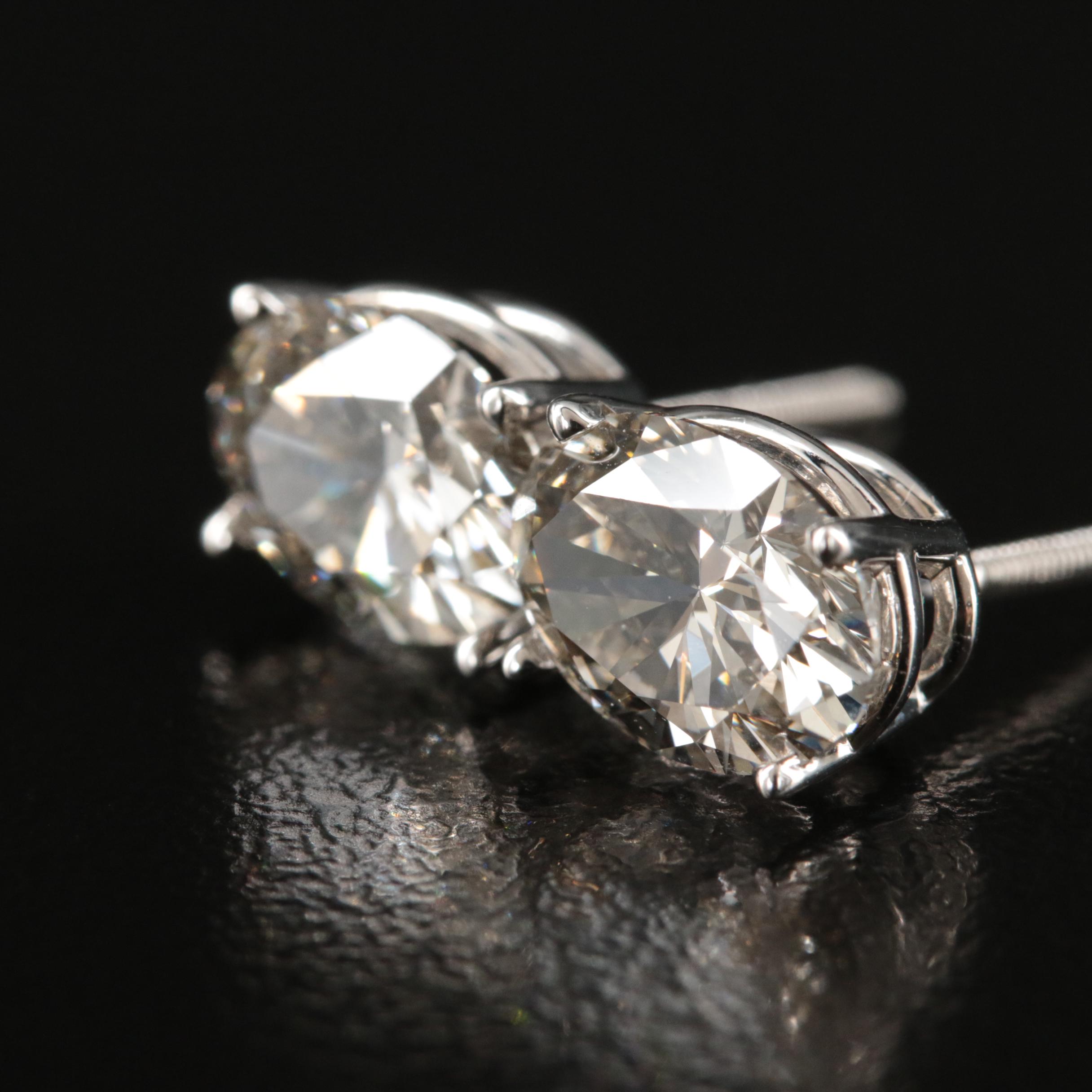 14K 3.23 CTW Lab Grown Diamond Stud Earrings