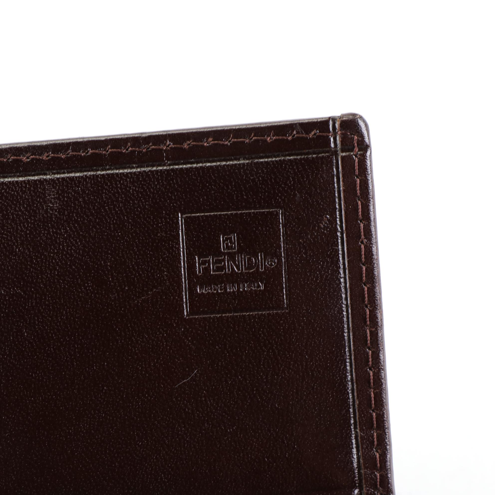 Fendi Zucca Canvas and Leather Wallet