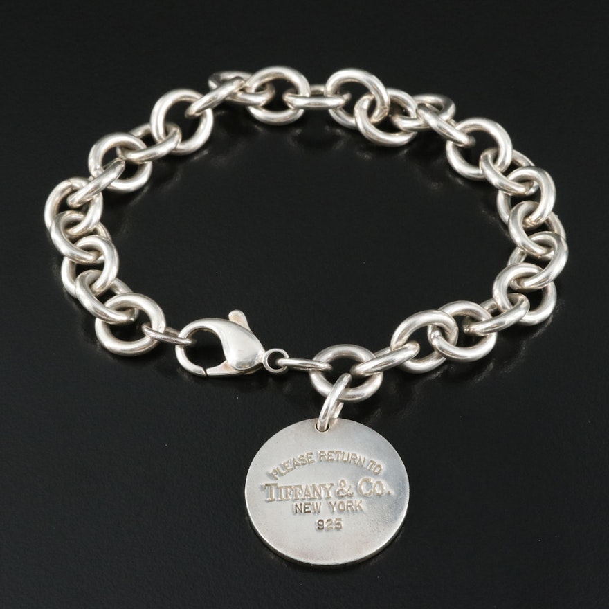 Tiffany & Co. "Return to Tiffany" Sterling Circle Tag Bracelet