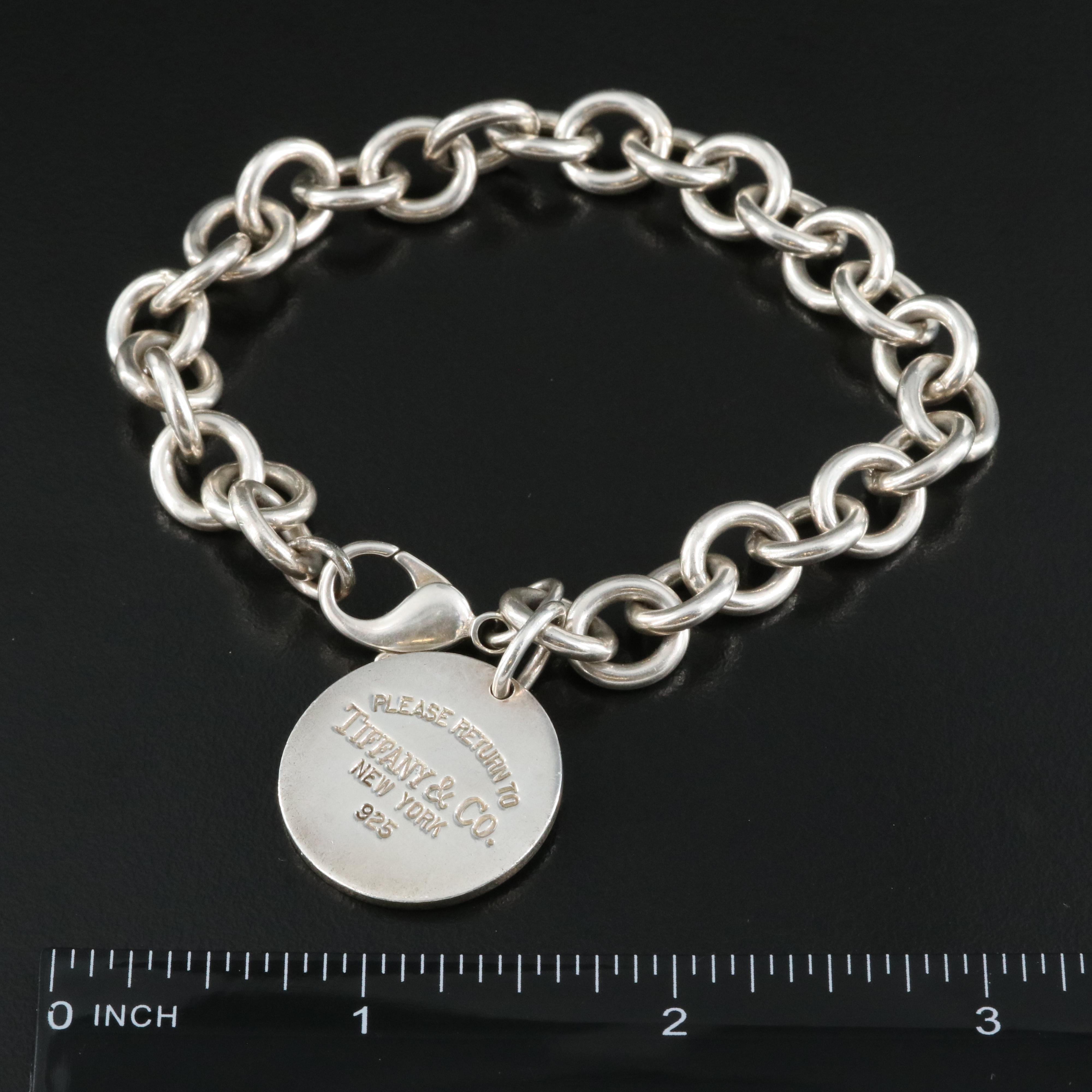 Tiffany & Co. "Return to Tiffany" Sterling Circle Tag Bracelet