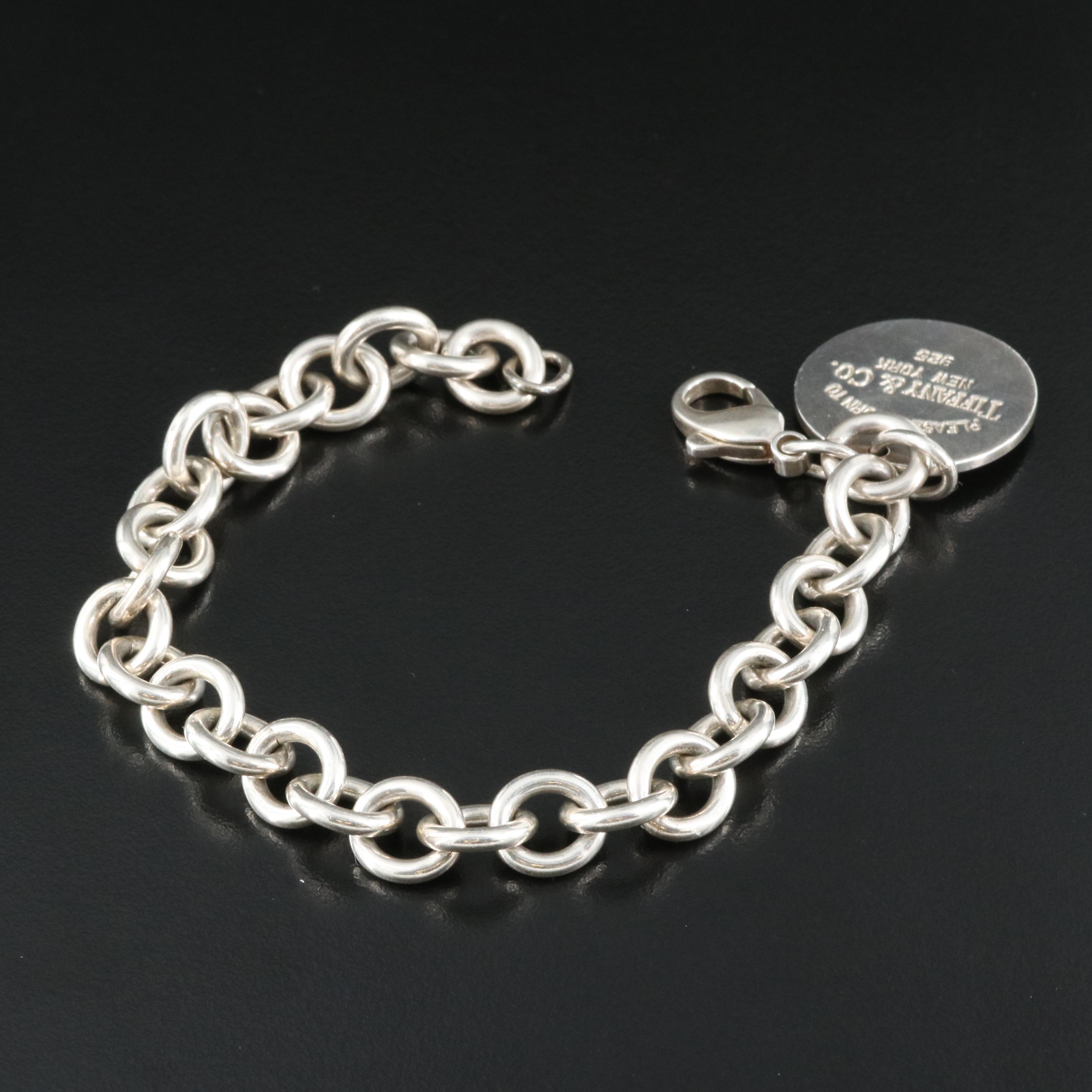 Tiffany & Co. "Return to Tiffany" Sterling Circle Tag Bracelet
