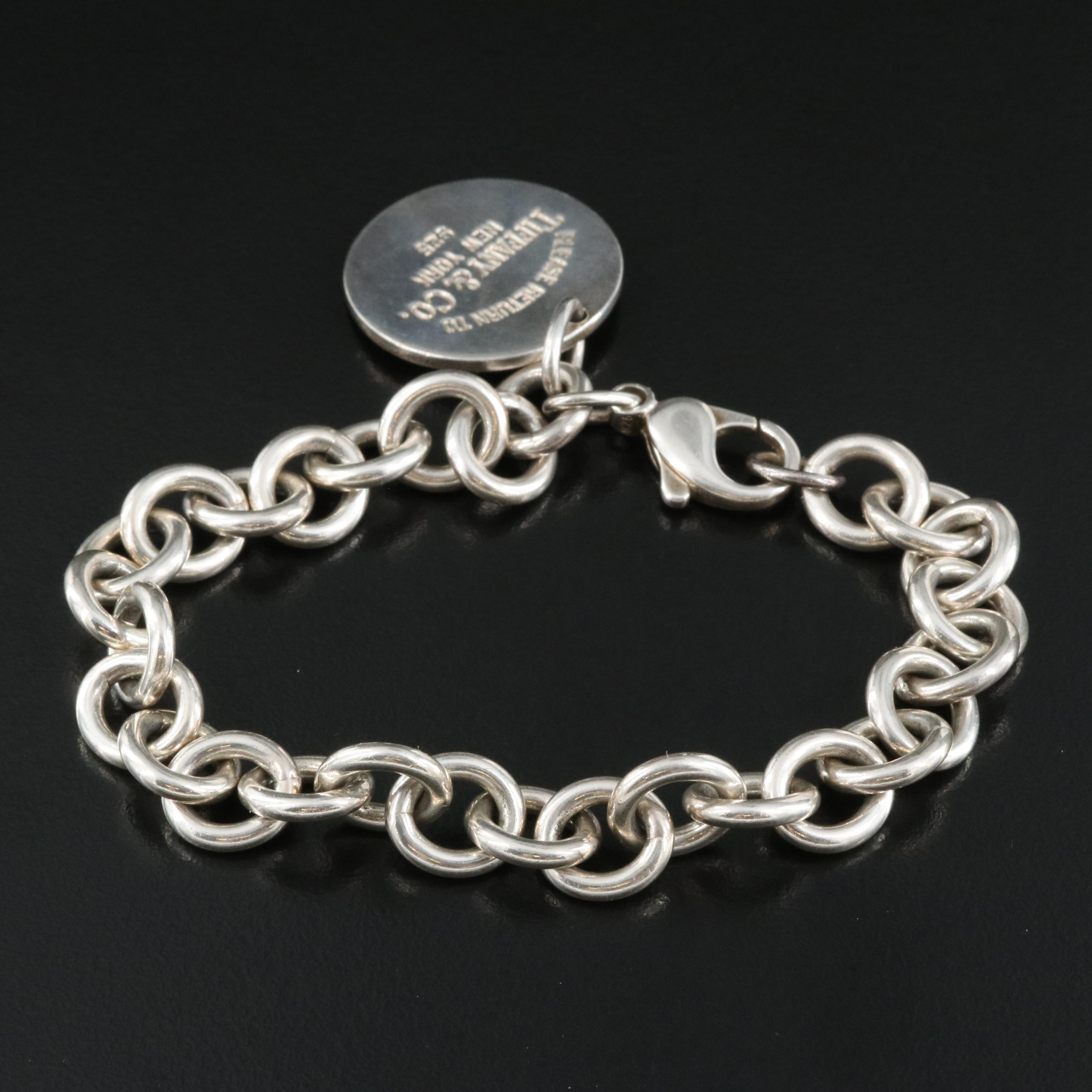 Tiffany & Co. "Return to Tiffany" Sterling Circle Tag Bracelet