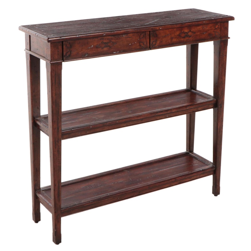 Theodore Alexander "Castle Bromwich" Mahogany Tiered Console Table