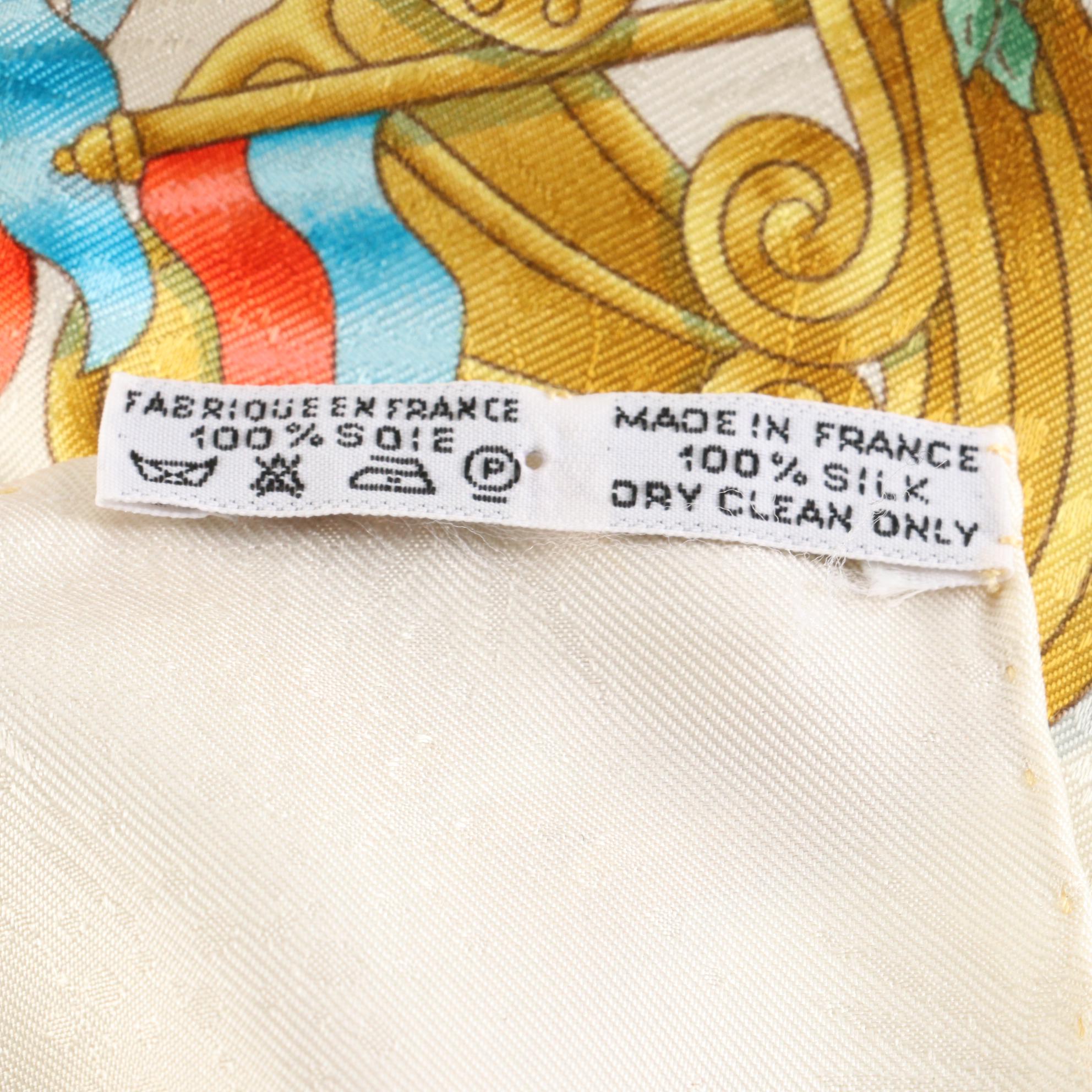 Hermès "Luna Park" Scarf 90 in Silk Jacquard