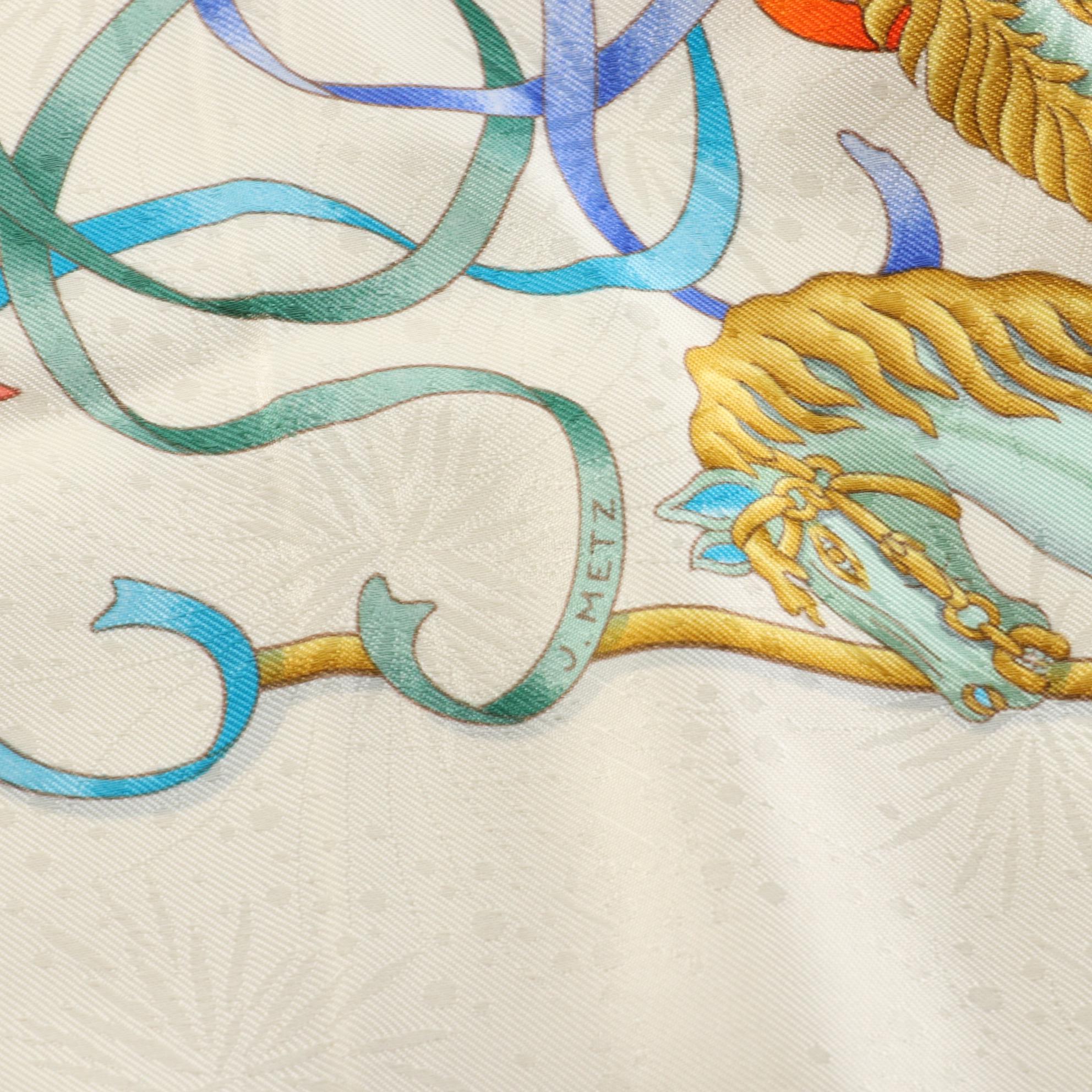 Hermès "Luna Park" Scarf 90 in Silk Jacquard