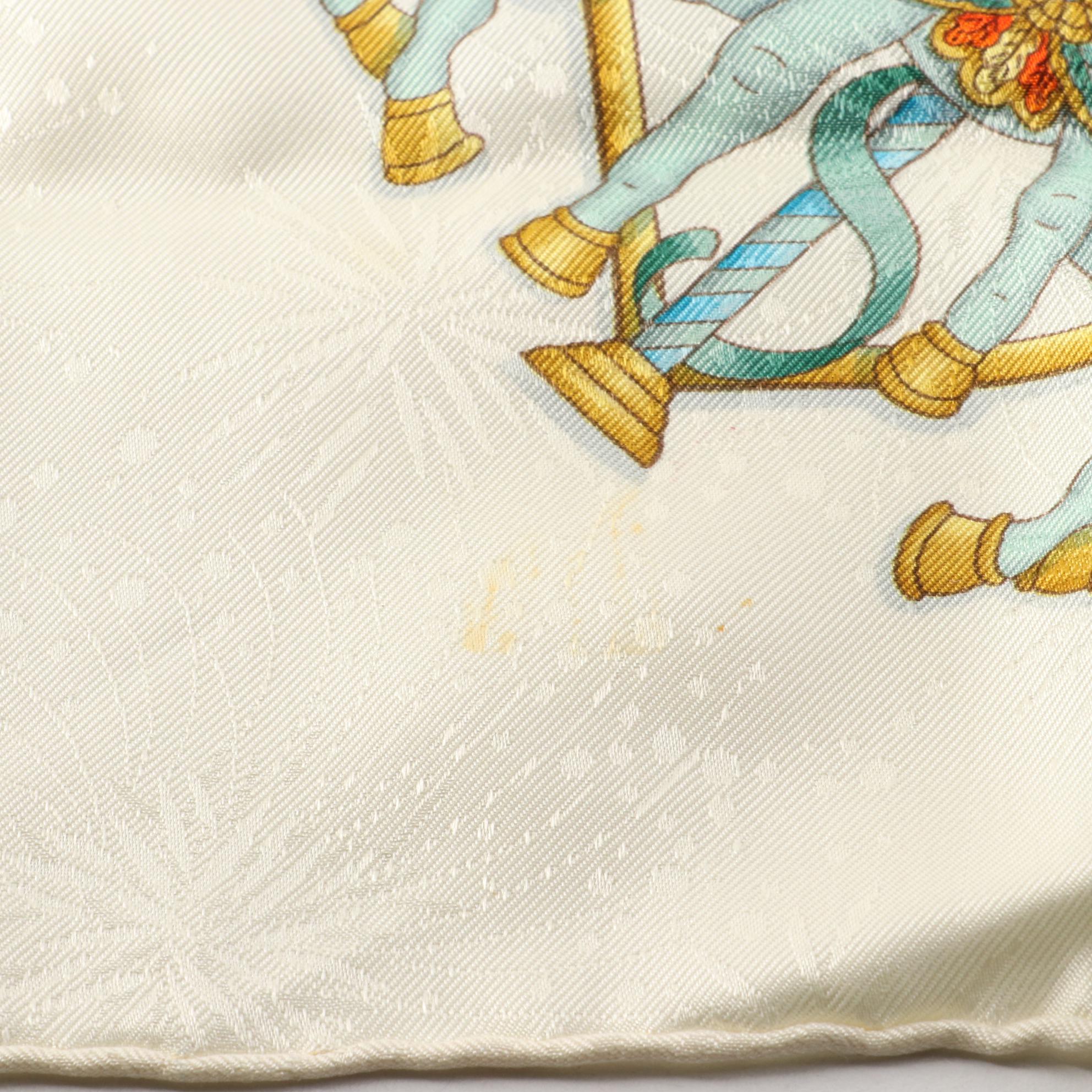 Hermès "Luna Park" Scarf 90 in Silk Jacquard