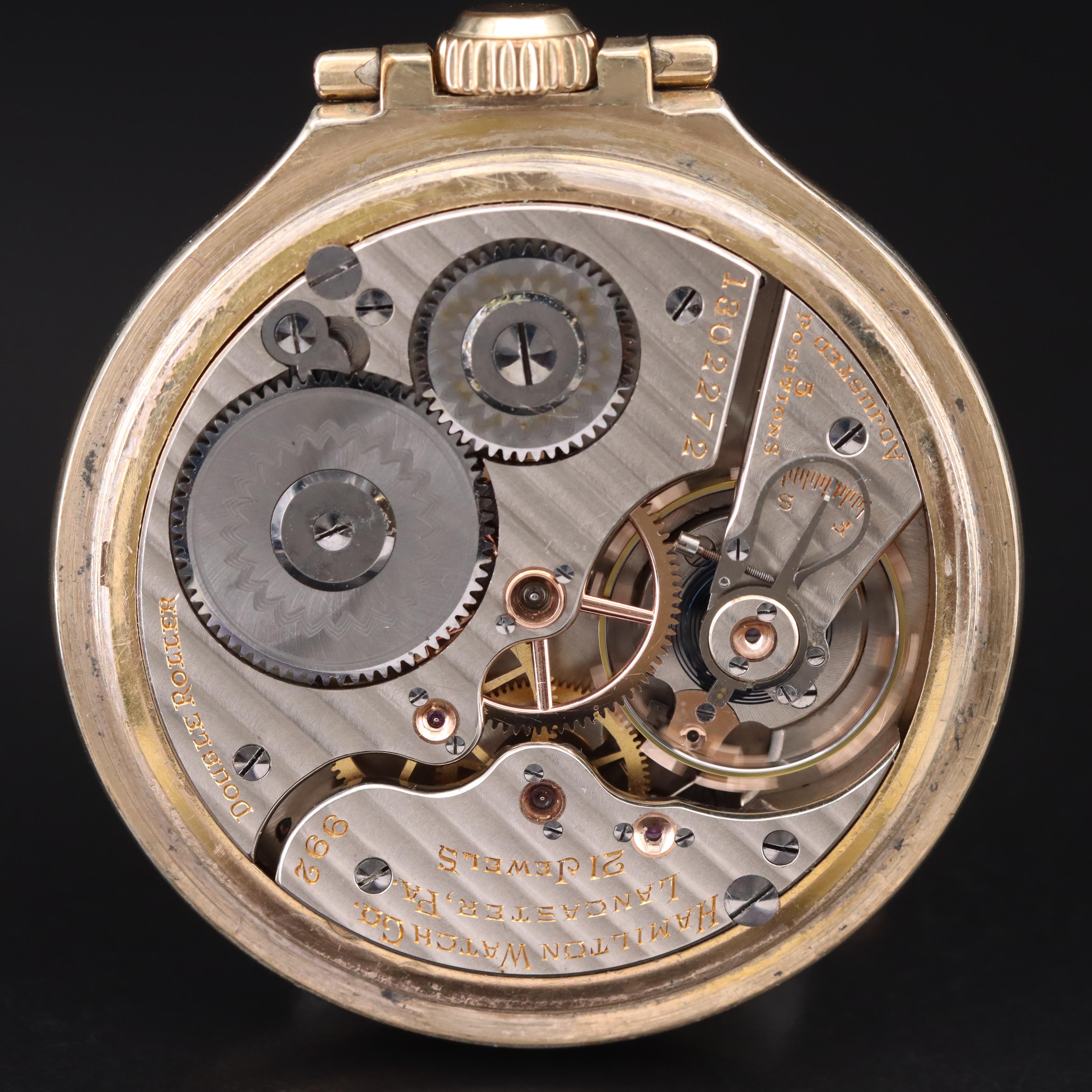 1918 Hamilton Reproduction Ferguson Dial Railroad Pocket Watch