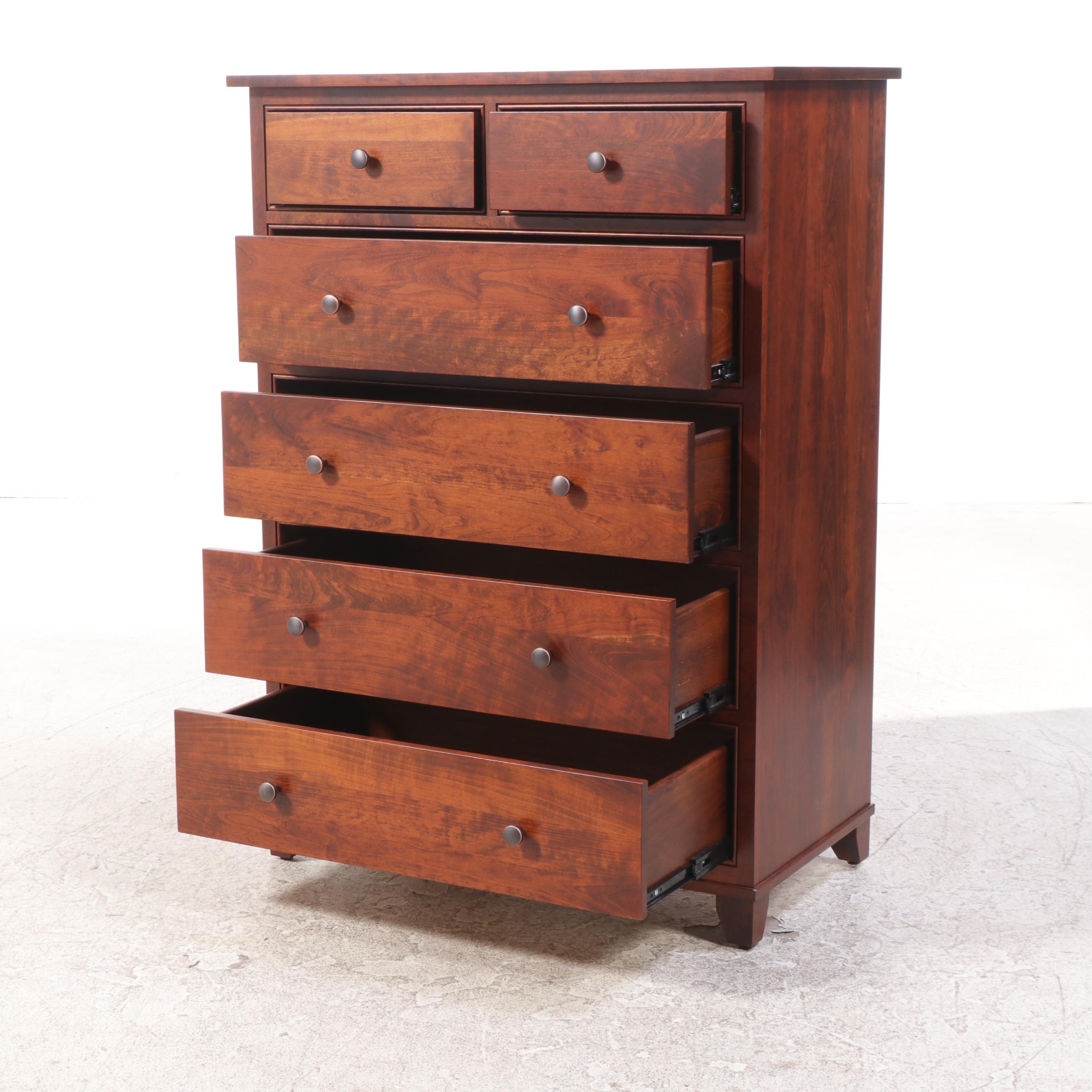 Miller Bedrooms Shaker Style Cherrywood Six-Drawer Chest