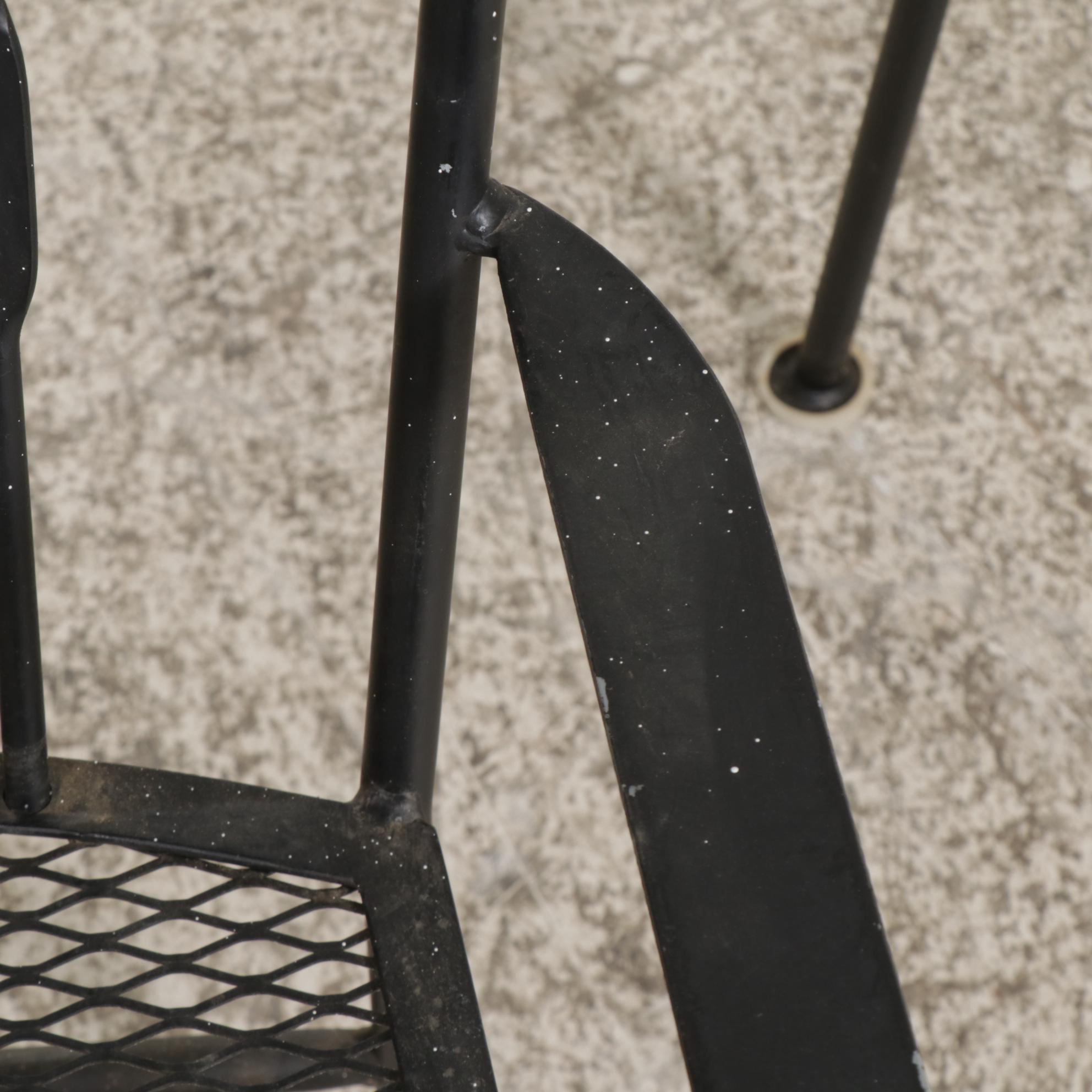 Four Troy Sunshade Co. Metal Windsor Style Patio Chairs, Late 20th Century
