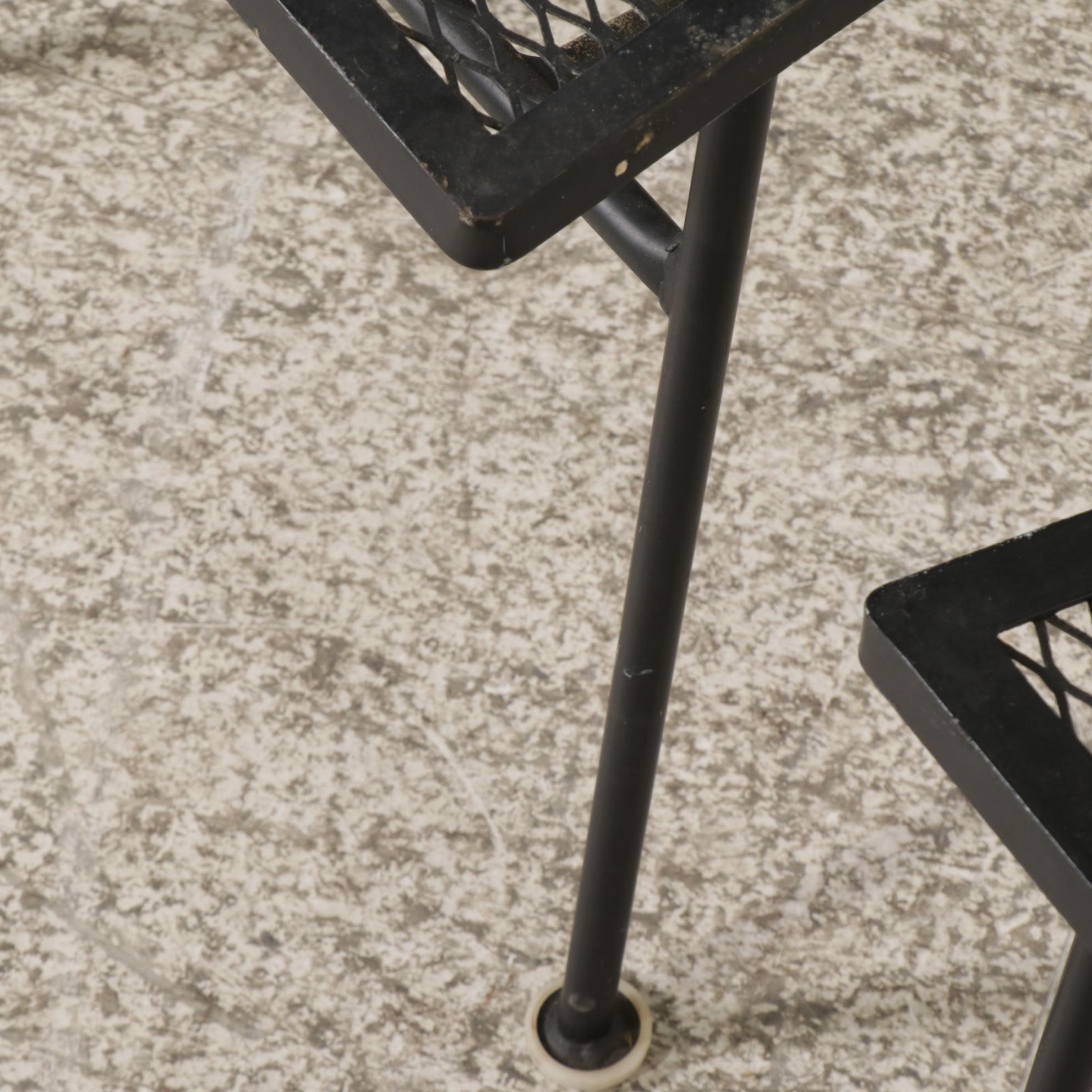 Four Troy Sunshade Co. Metal Windsor Style Patio Chairs, Late 20th Century