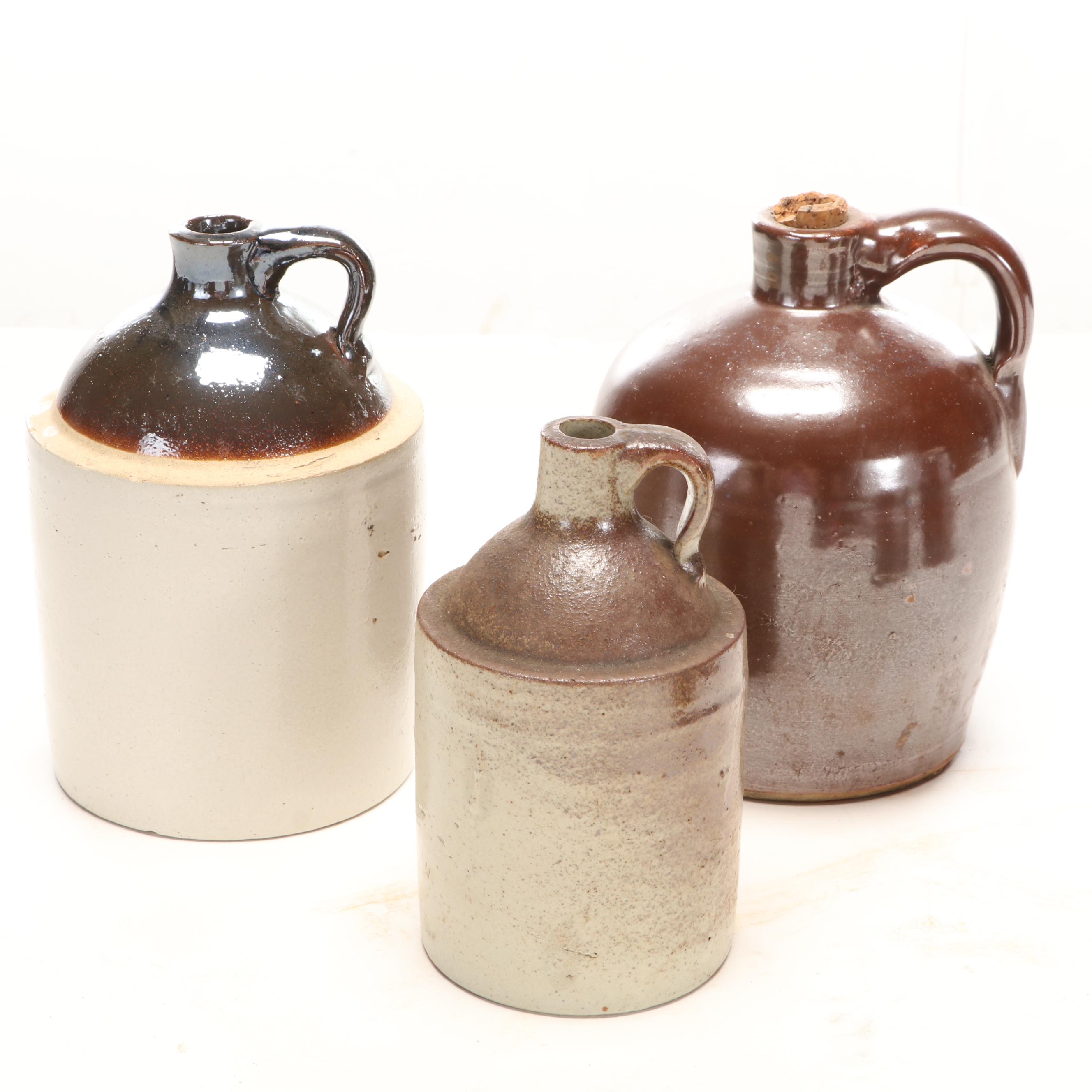 Salt Glazed Stoneware Jug and Canister Collection