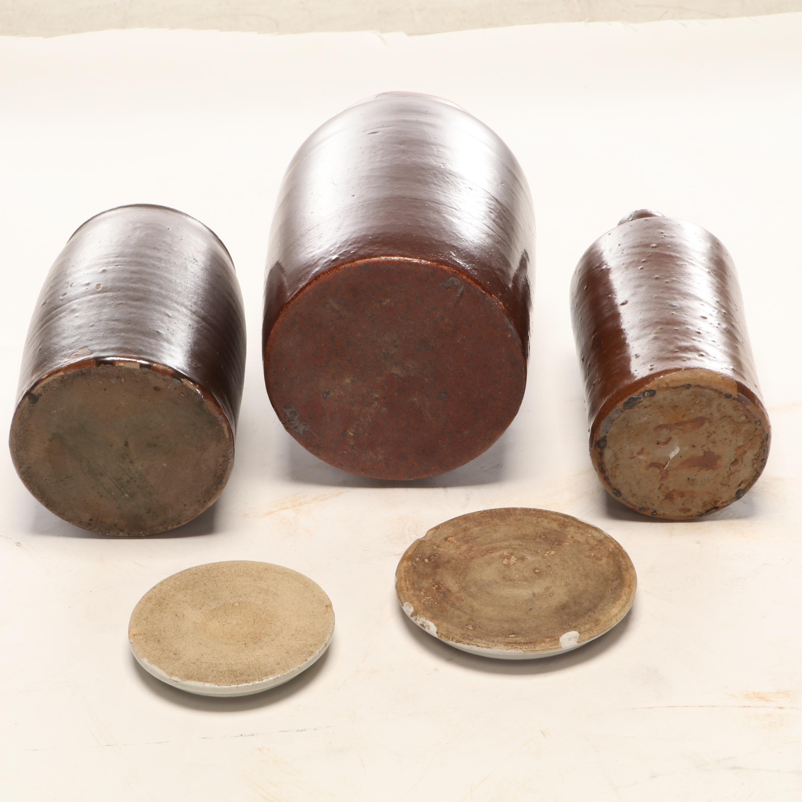 Salt Glazed Stoneware Jug and Canister Collection